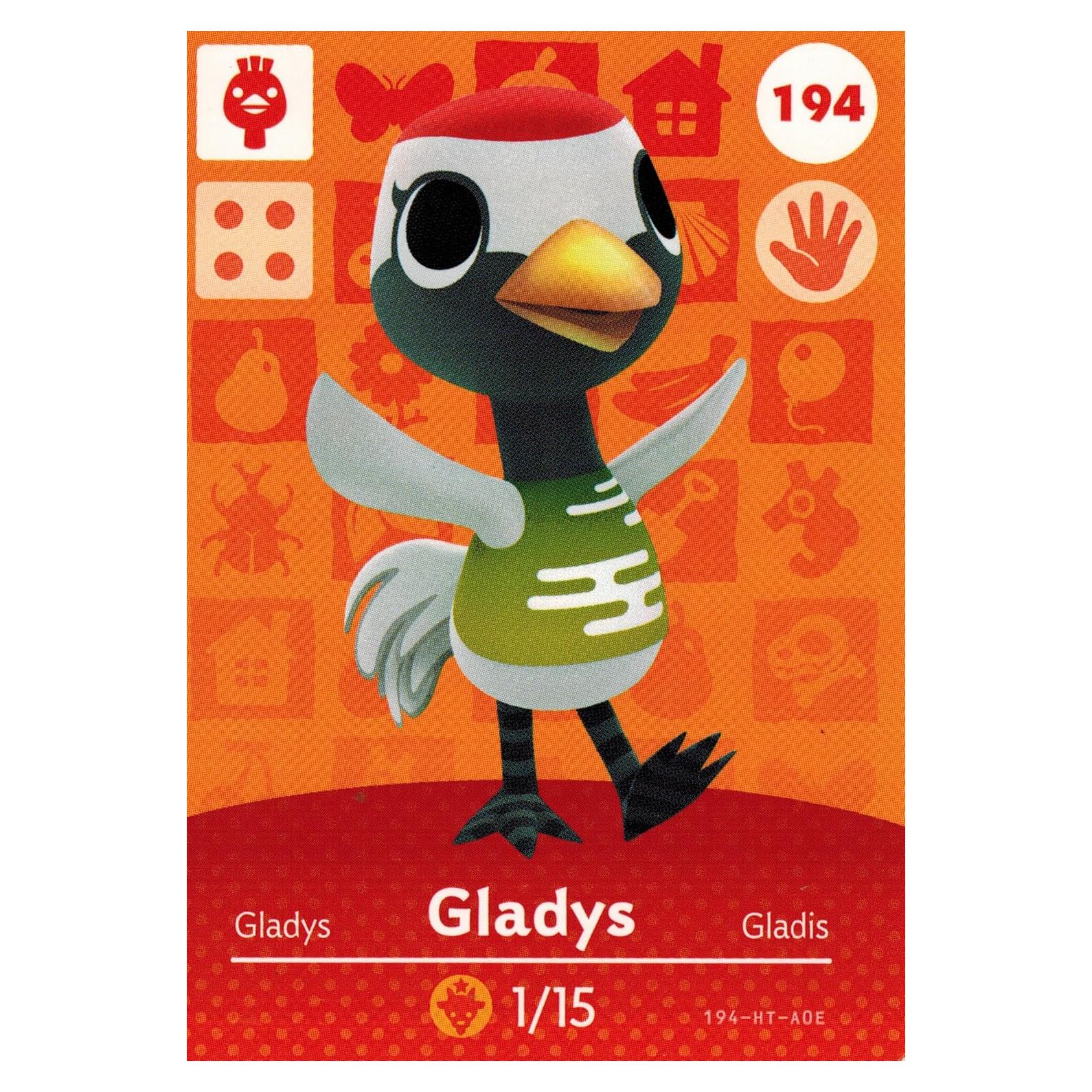 Tarjeta Amiibo Nintendo Animal Crossing Gladys 194/200