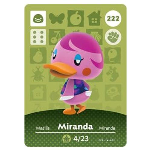 Tarjeta Amiibo Miranda Animal Crossing Serie 3 - Nintendo