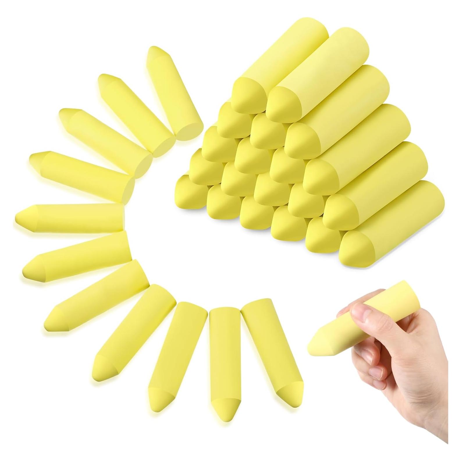 Tiza de Acera Jumbo Fulmoon 40 Pcs Amarillo Lavable