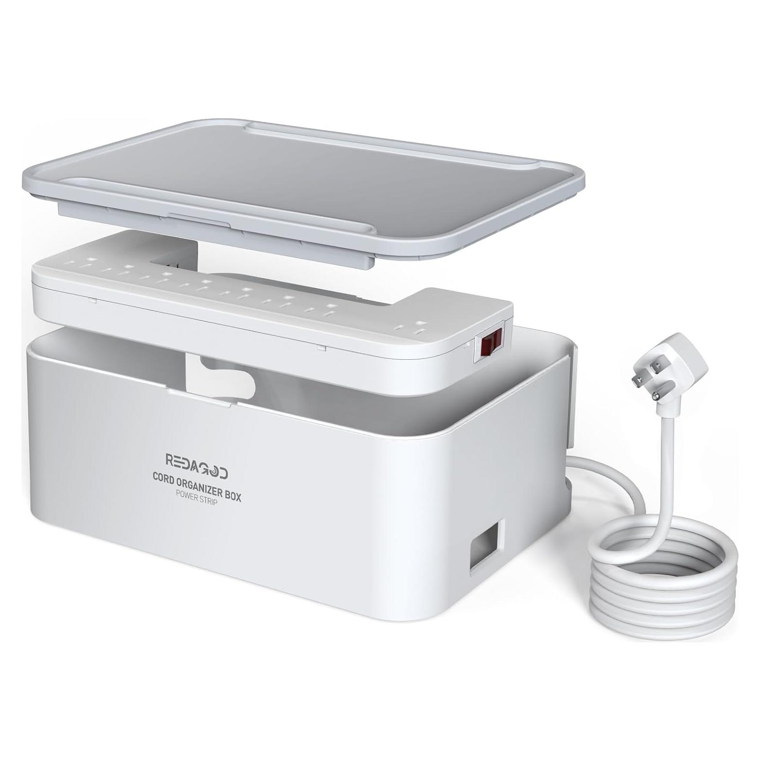 Regleta Redagod 8 Salidas 3 USB 2m con Caja Organizador