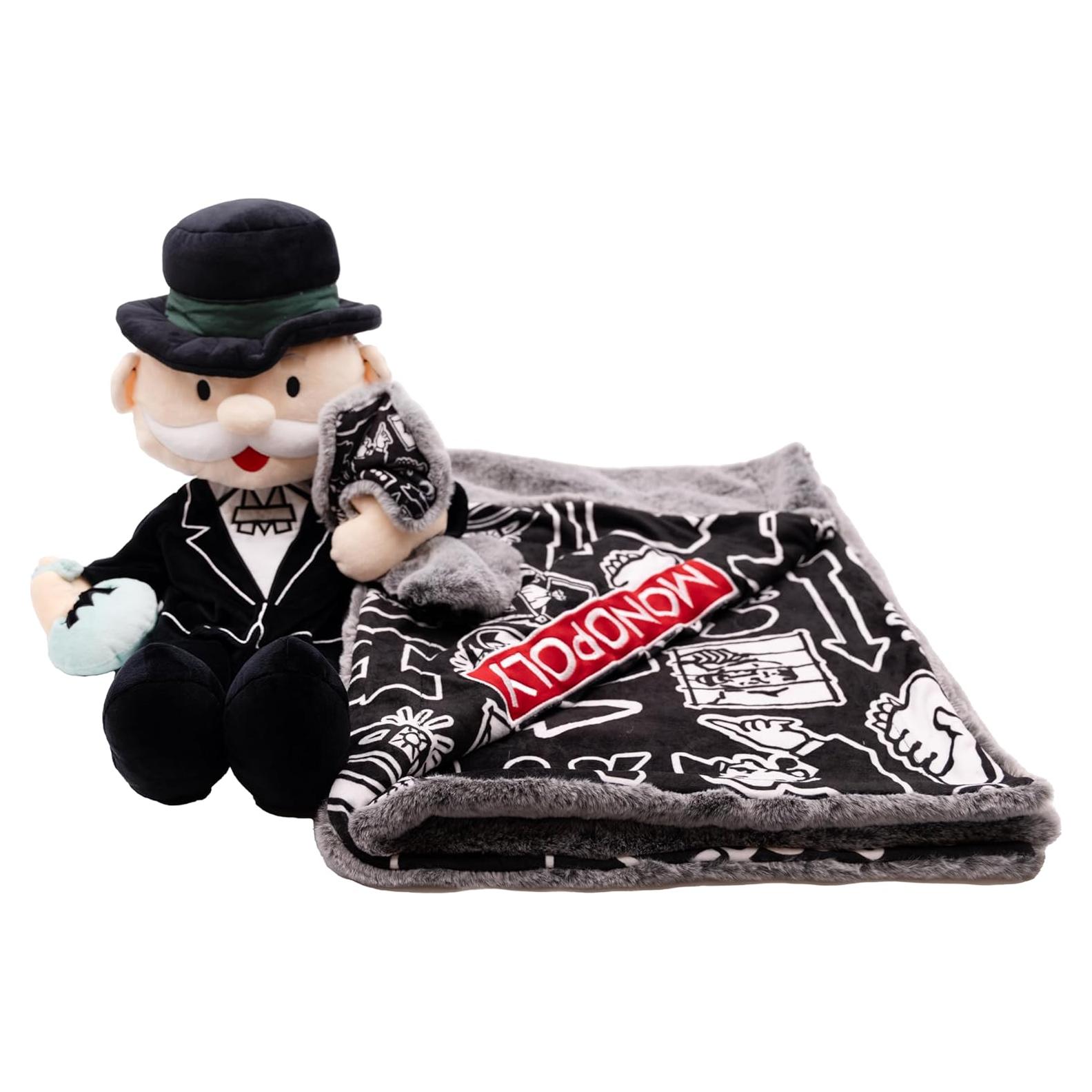 Manta y Peluche Monopoly Blankie Bestie 2 en 1 para Bebés
