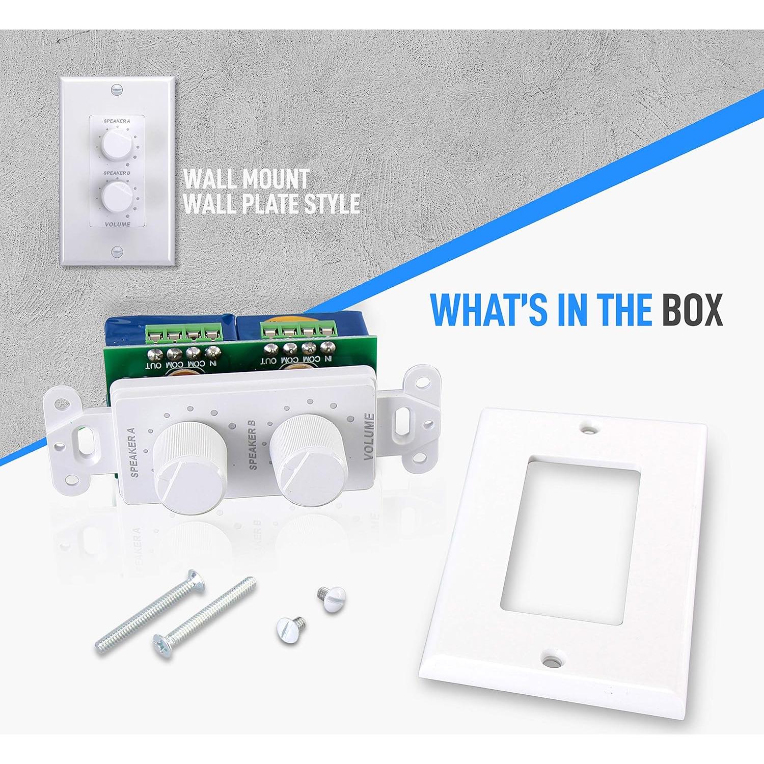 Control de Volumen en Pared Pyle PVCD15 120W Doble Perilla