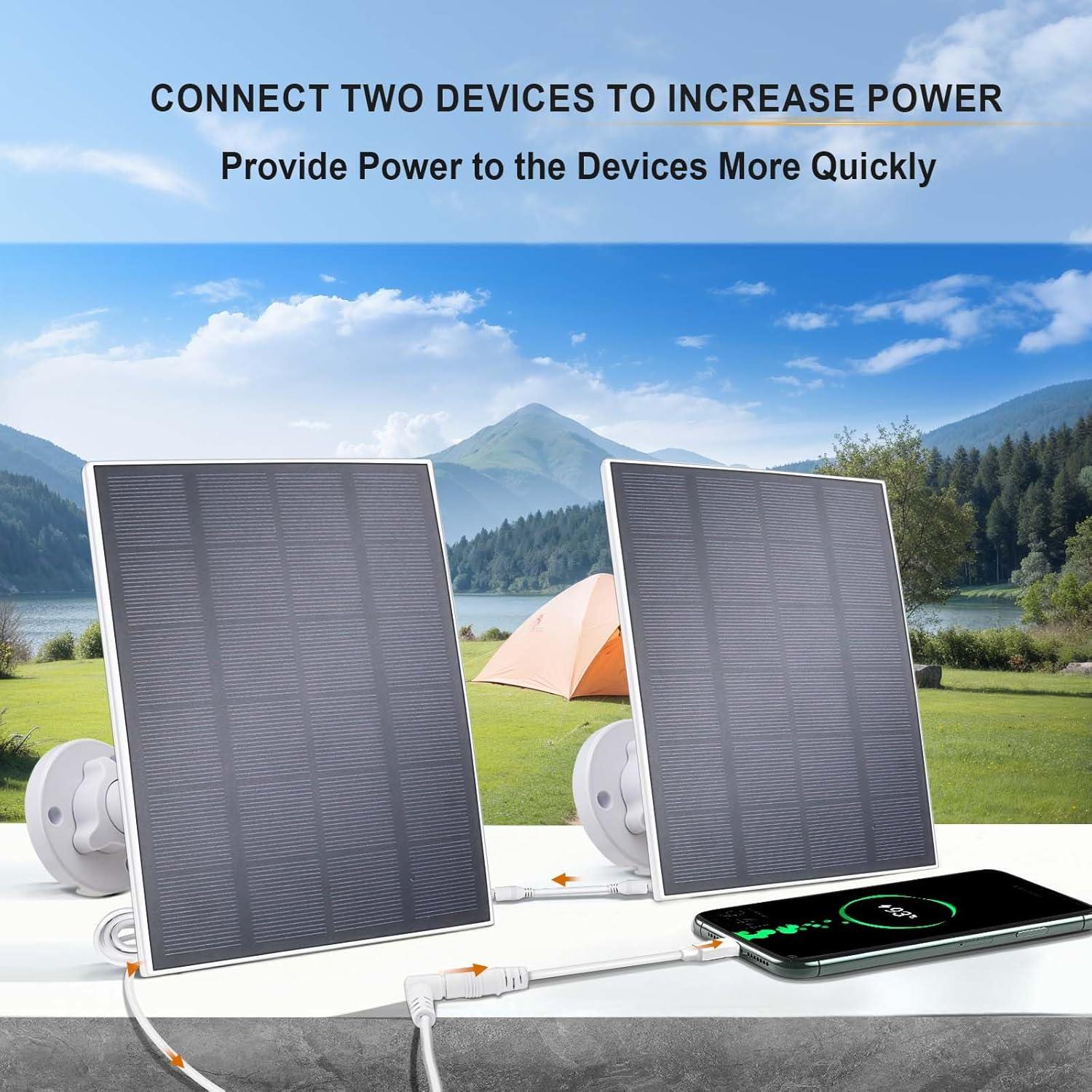 Panel Solar Impermeable 5V 3W KBT 2Pack para Cámara Eufy