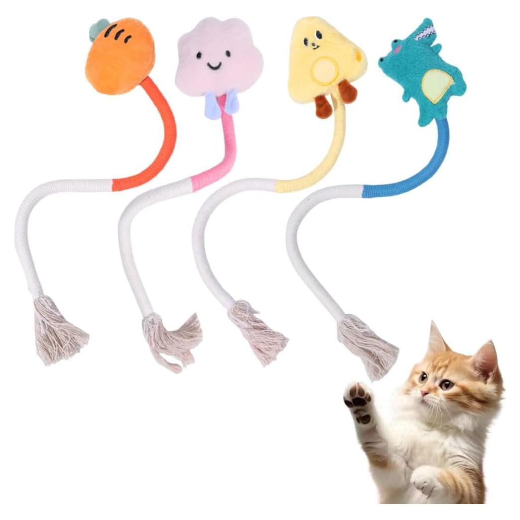 4 Piezas Juguetes de Gato de Cuerda de Sisal Dapzeosnry 50cm
