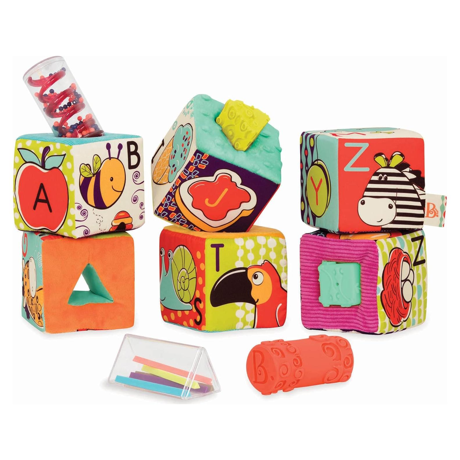 Bloques de Construcción de Tela B. toys - ABC Suaves 6 Piezas