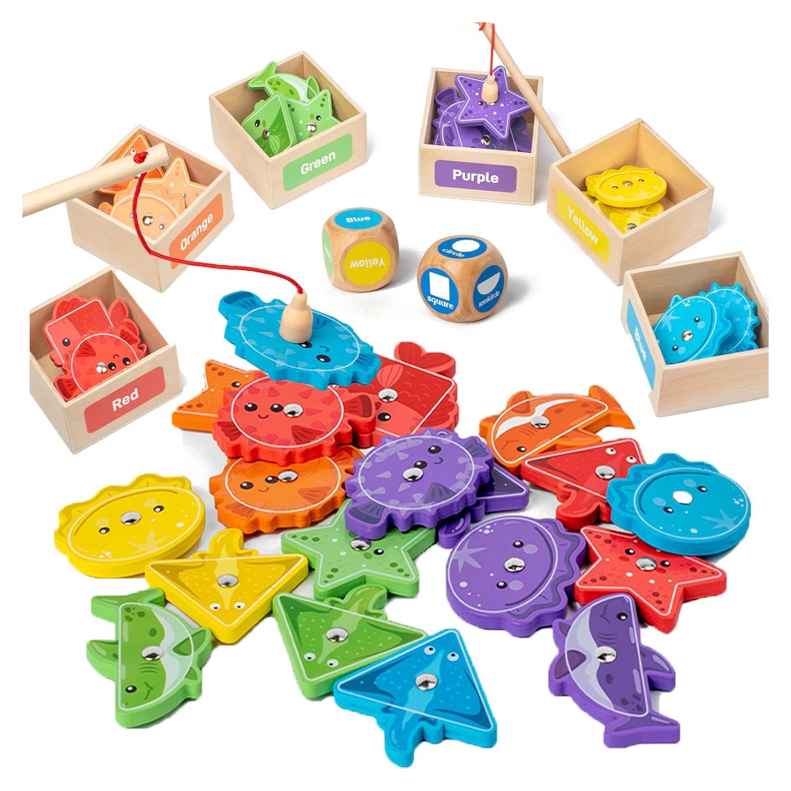 Juego de Pesca Magnético Montessori Smartwo 36 Piezas