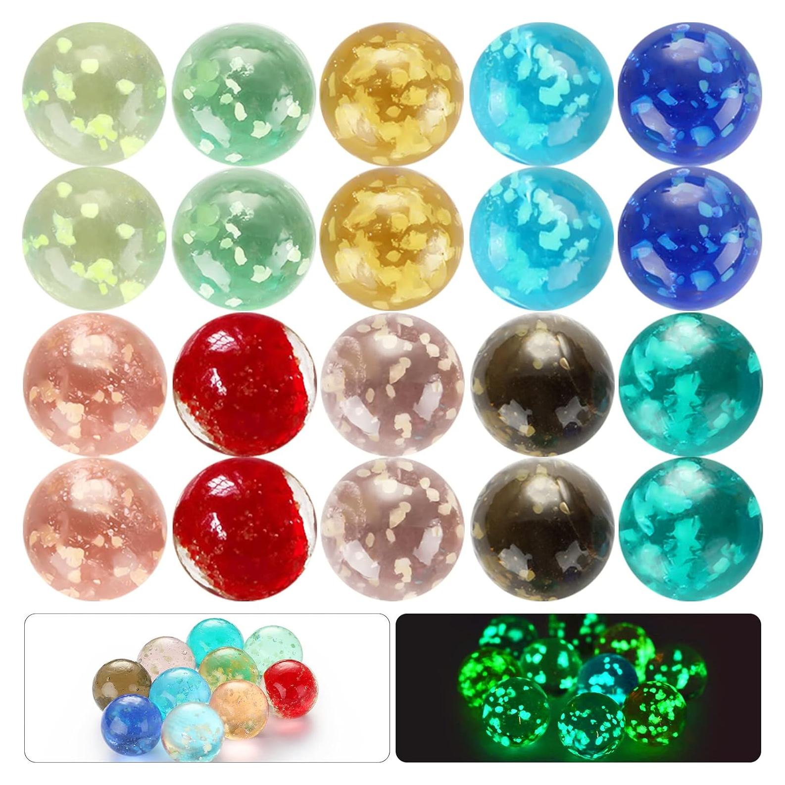 Canicas Brillantes Skylety 20 Piezas 16 mm Luminosa DIY