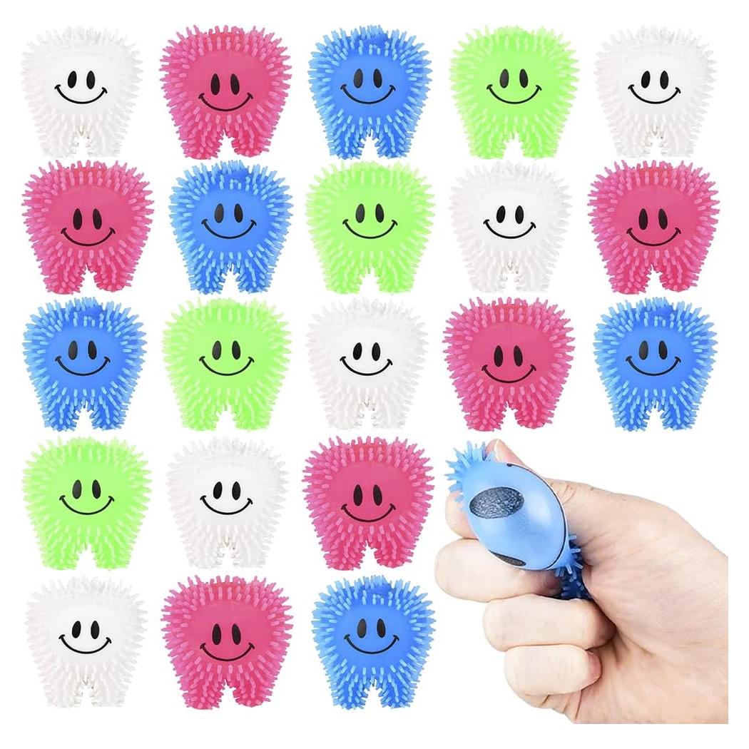 Set de 24 Mini Puffers de Dientes ArtCreativity - Juguetes Apretables para Niños