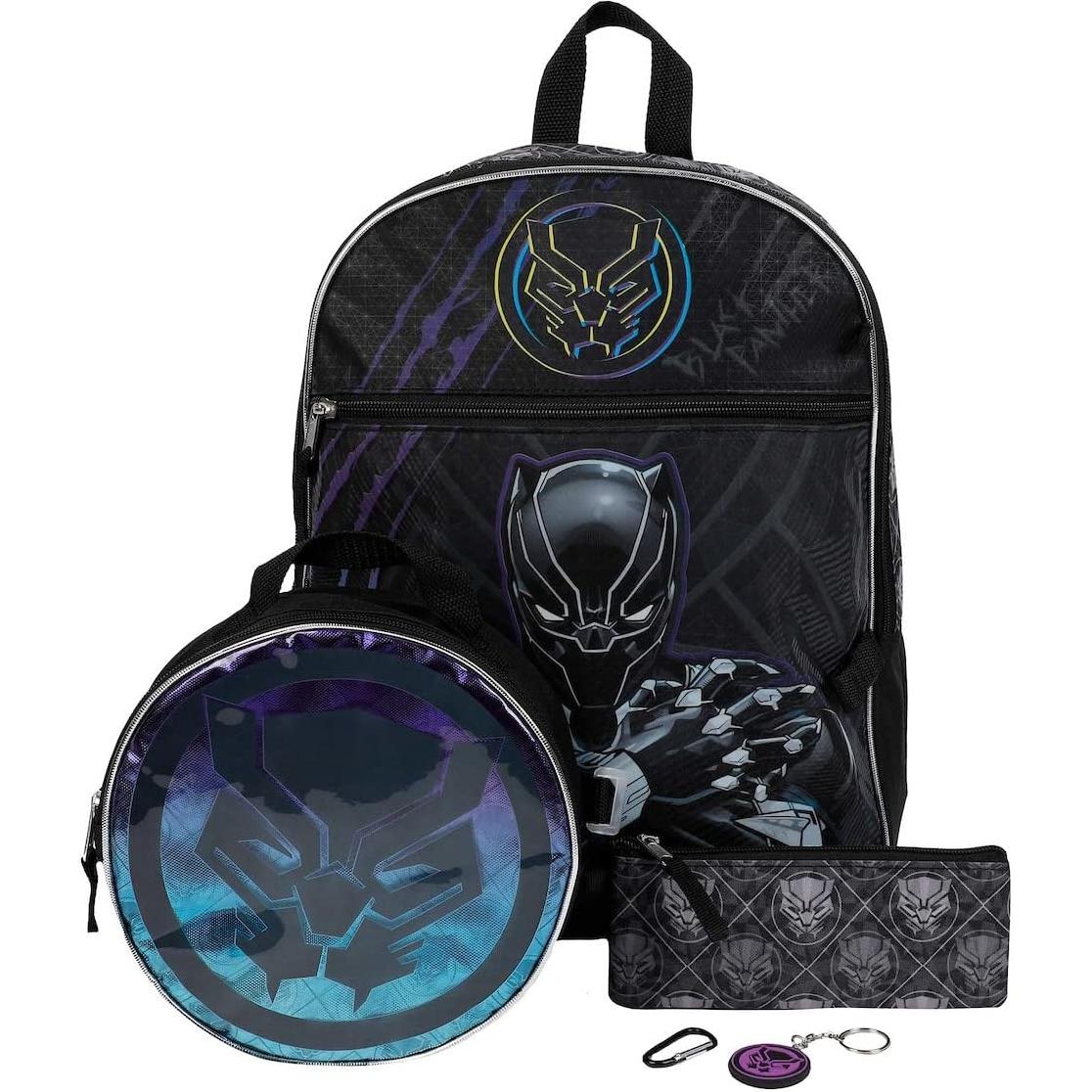 Conjunto de Mochila 5 Piezas Black Panther Marvel 40.64 cm
