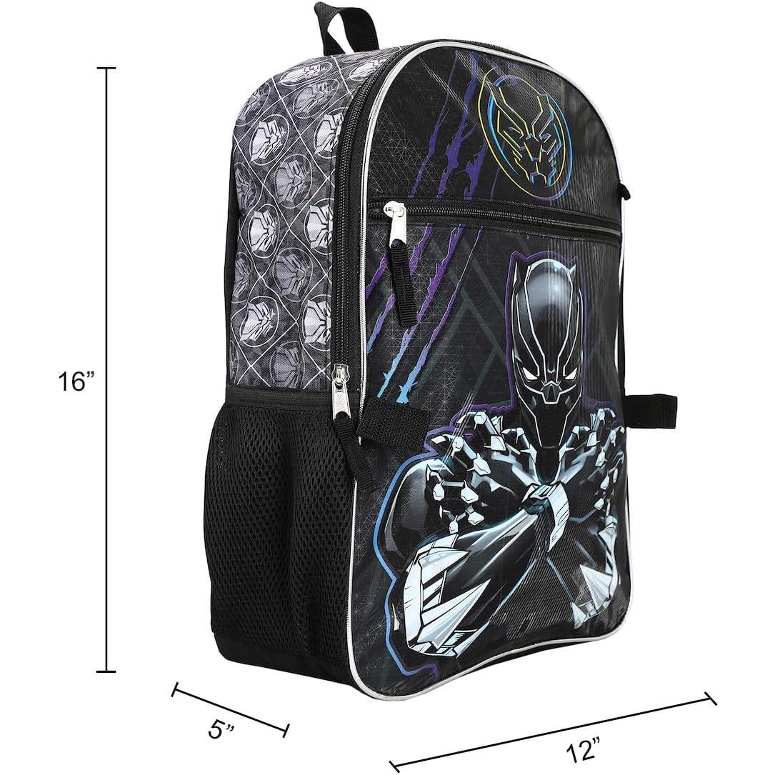 Conjunto de Mochila 5 Piezas Black Panther Marvel 40.64 cm