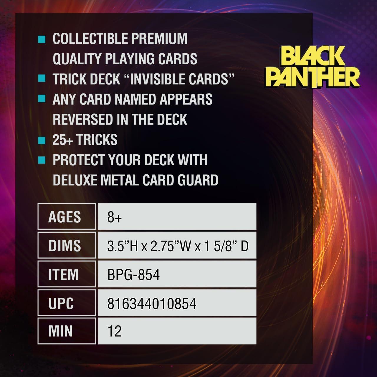 Baraja de Cartas Premium Black Panther Fantasma con Estuche