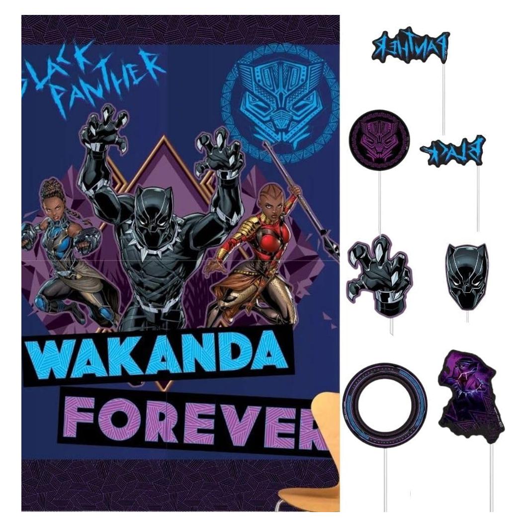 Decoración Multicolor Pantera Negra Amscan 2.06 m x 1.43 m