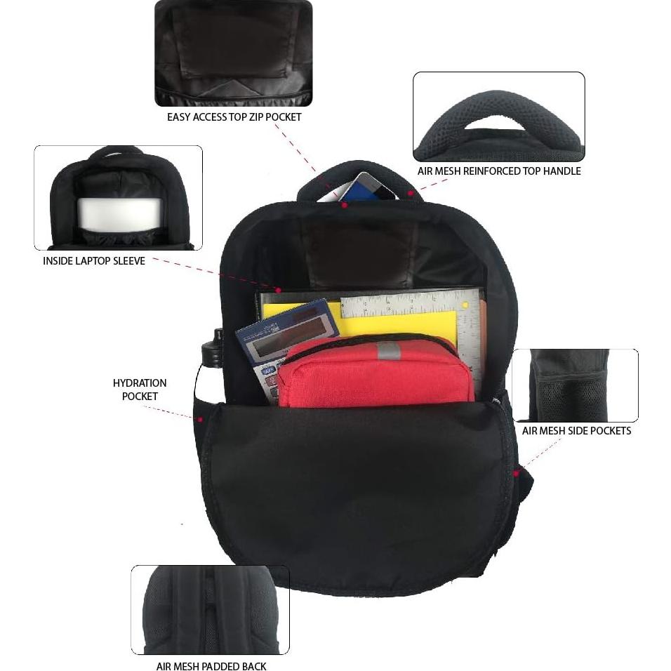 Morral Deadpool Marvel 45.7x30.5x15.2 cm con Malla