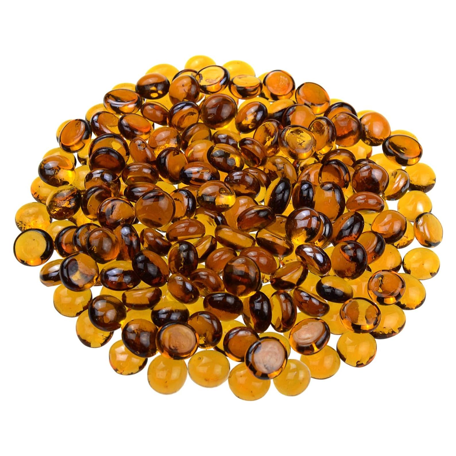 Gemas de Vidrio KINGOU Ámbar 14-16 mm para Decoración