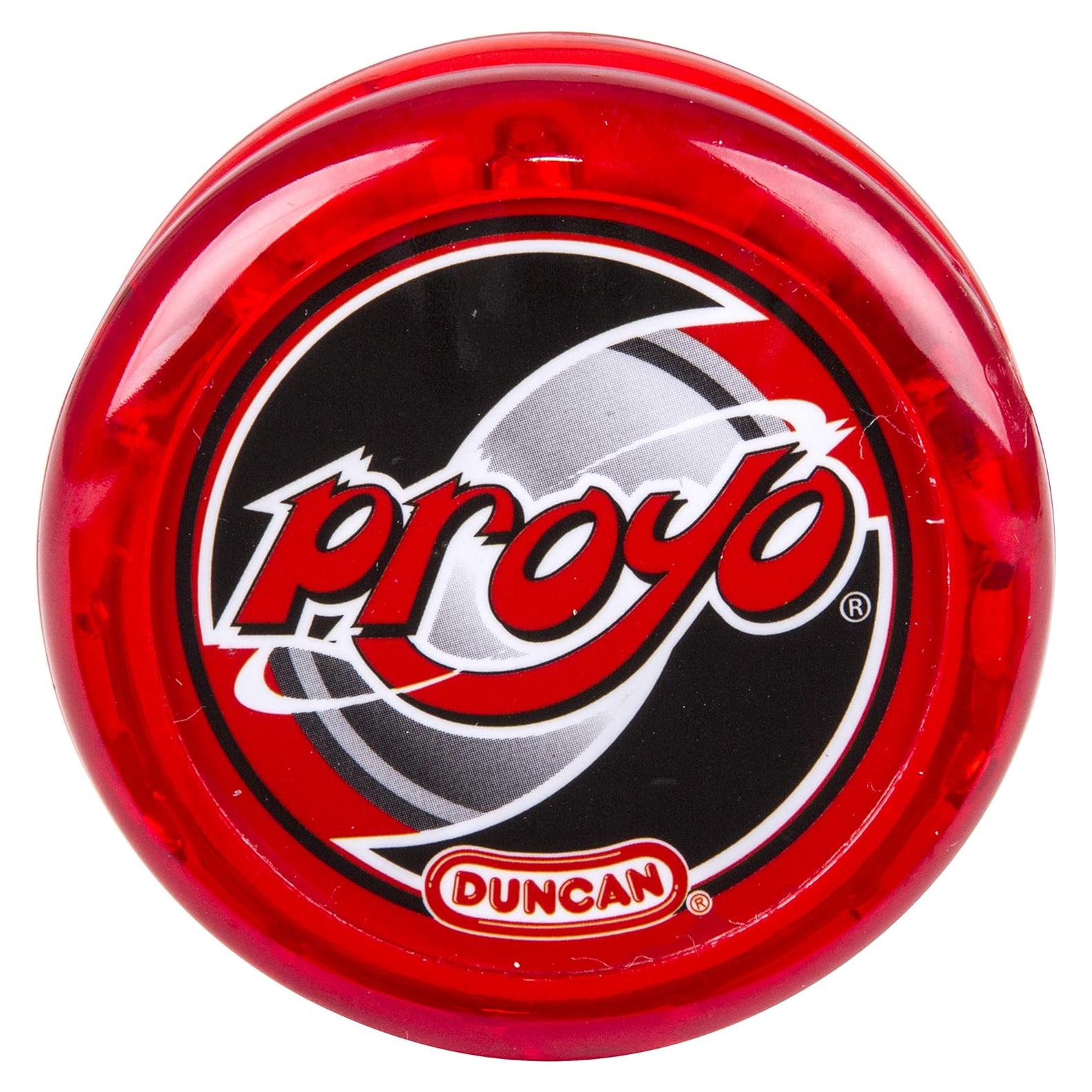 Duncan Toys ProYo Looper Yo-Yo, Beginner Yo-Yo with String, Wooden Axle and Plastic Body, Red
