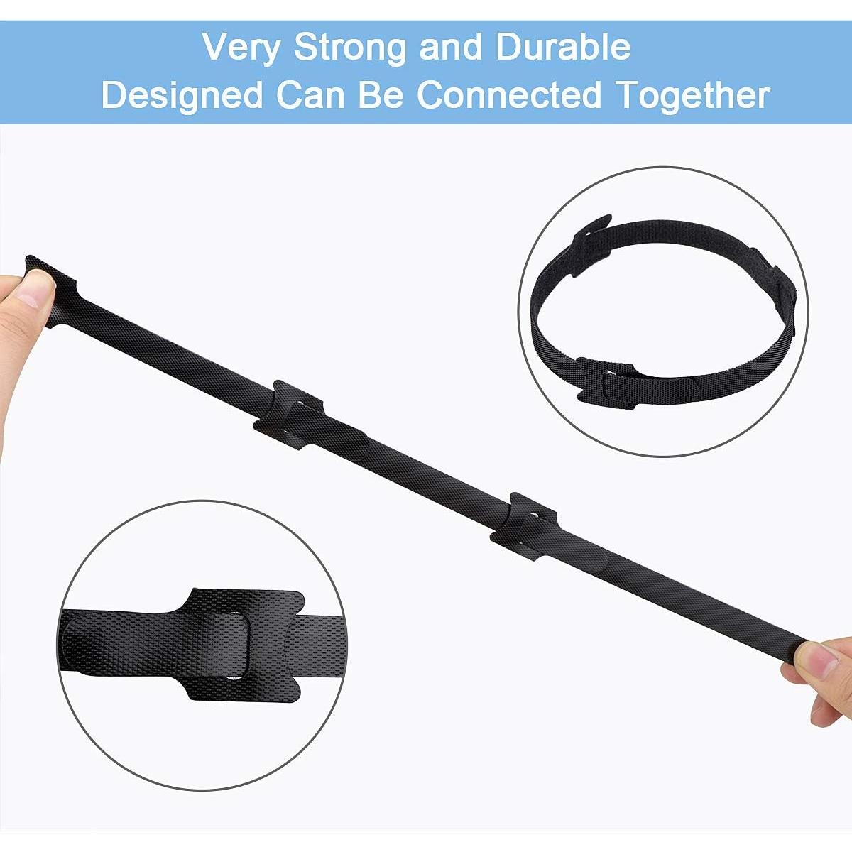 60 Bridas Reutilizables Nettbe 15,24 cm Organizador de Cables