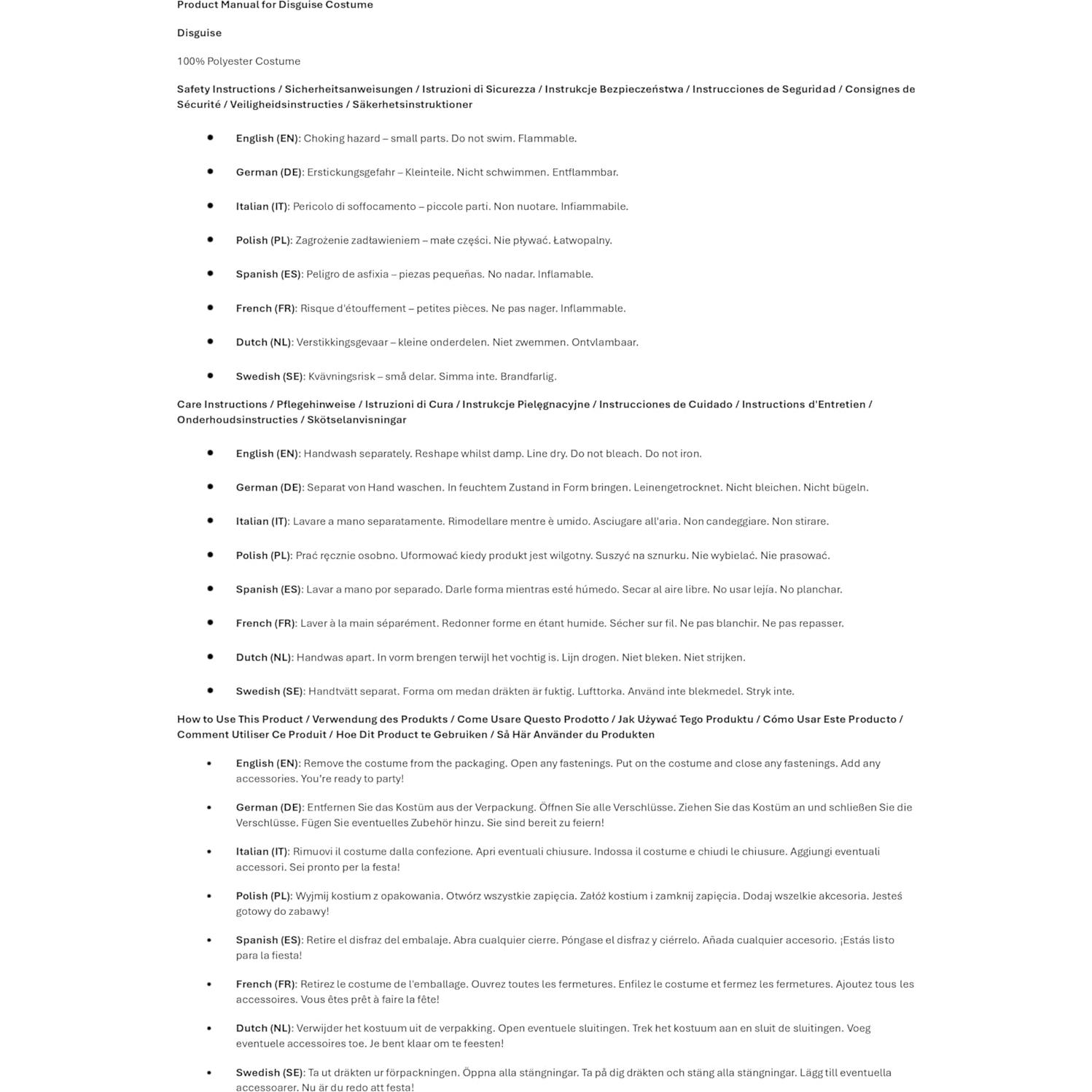 Disfraz Clásico de Violet Disney para Niñas 4-6 años