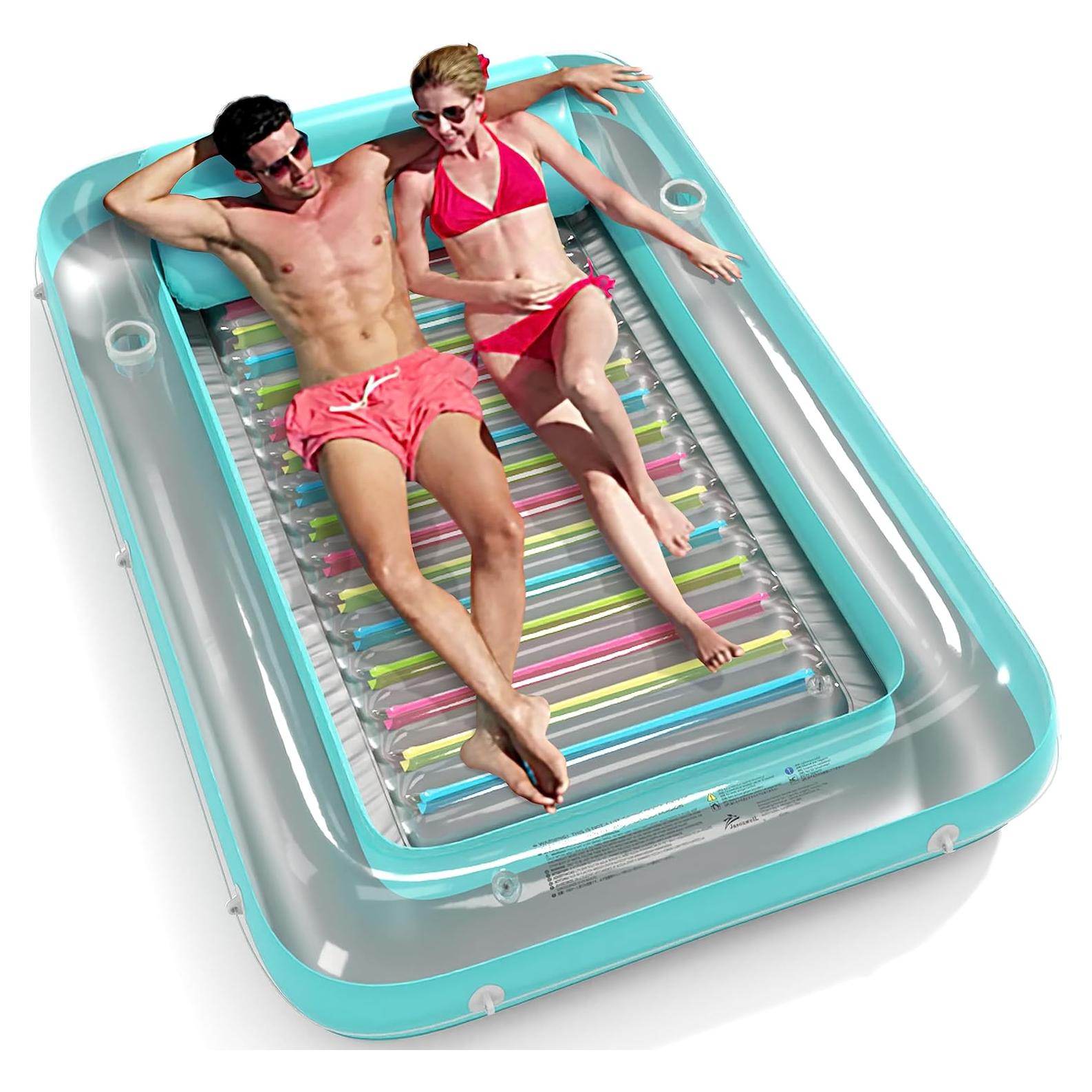 Flotador Inflable Jasonwell 4 en 1 Verde XXL para Piscina