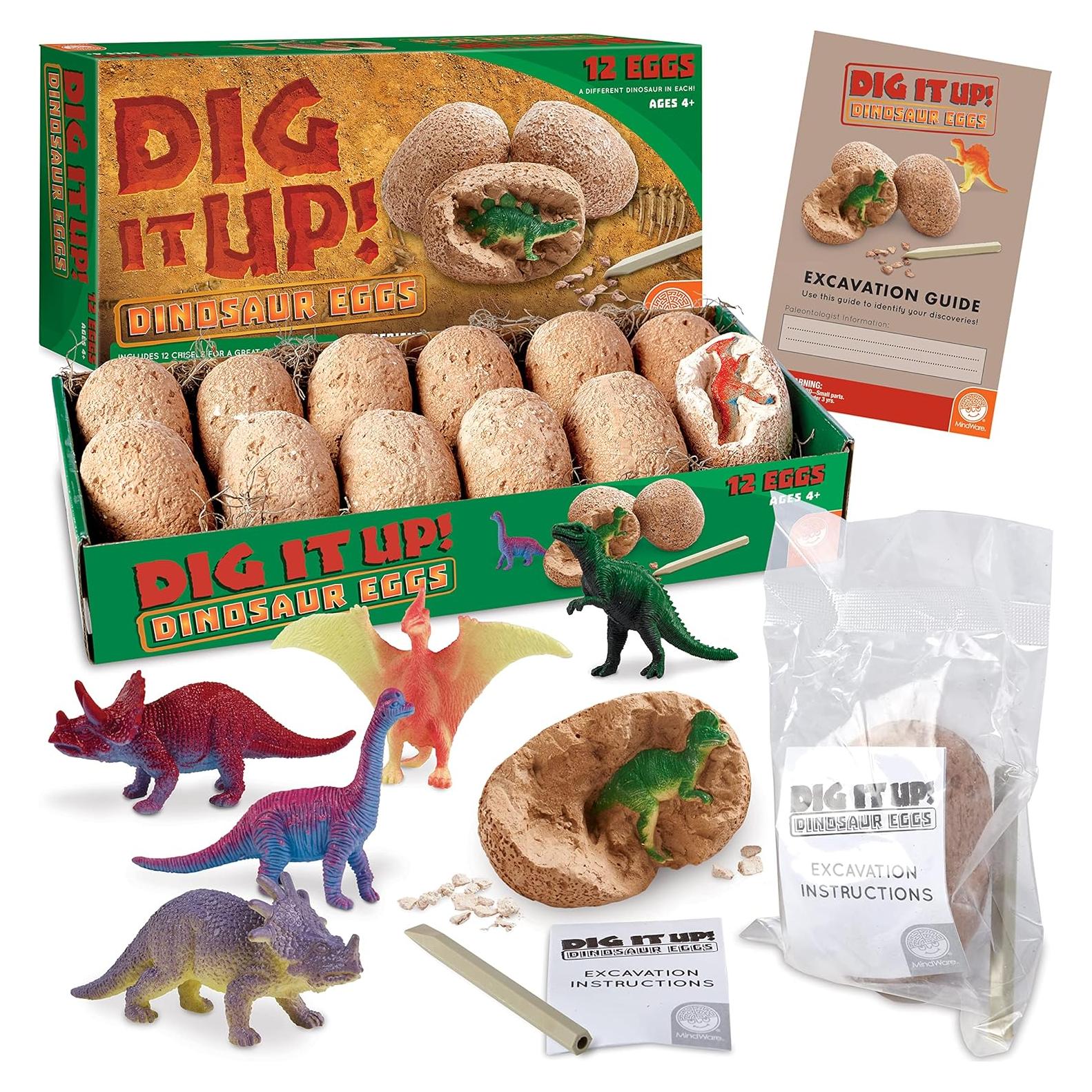 MindWare Kit de Excavación de Dinosaurios - 12 Huevos 1.29 kg