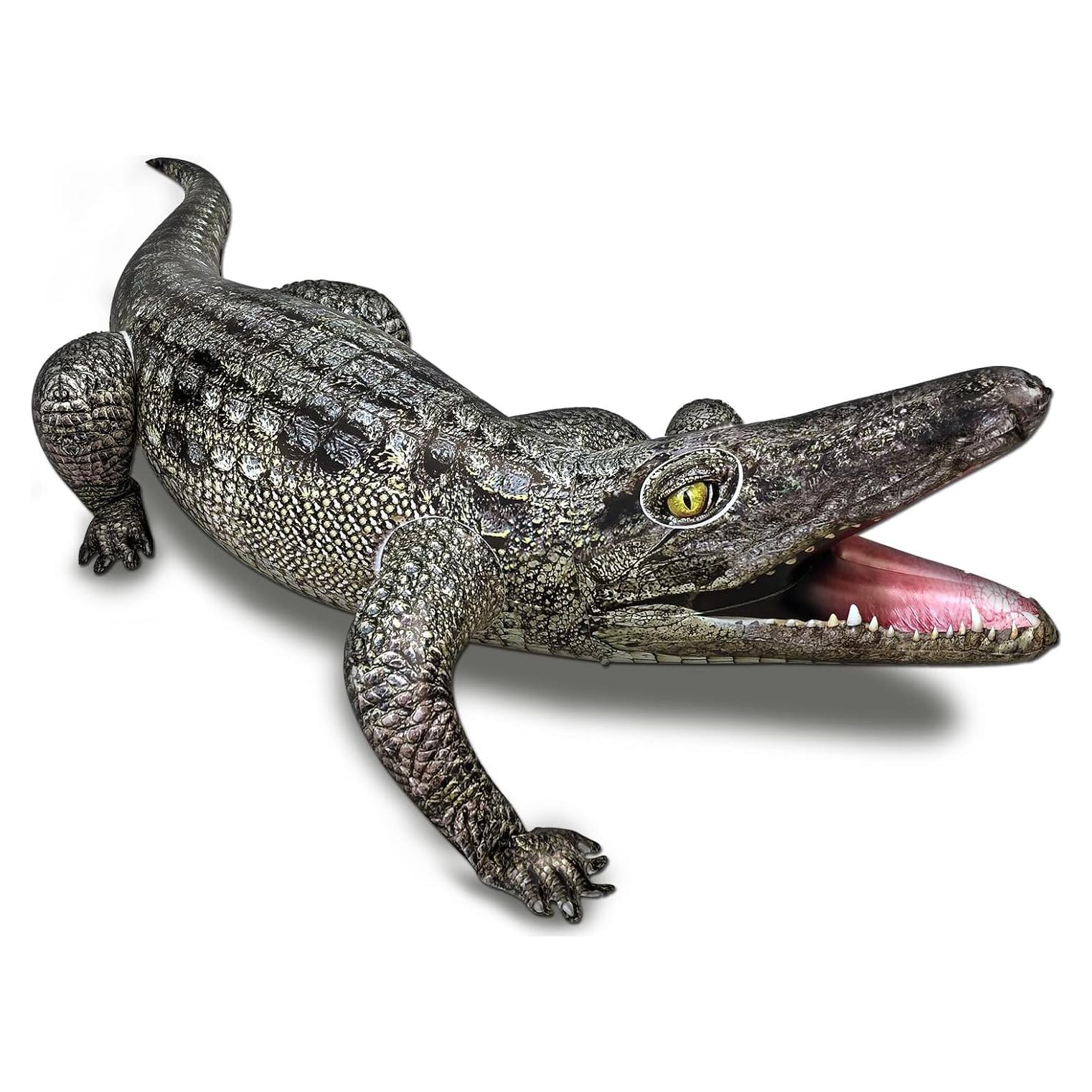 Cocodrilo Inflable Realista HOHQB 101.6 cm para Fiesta y Piscina