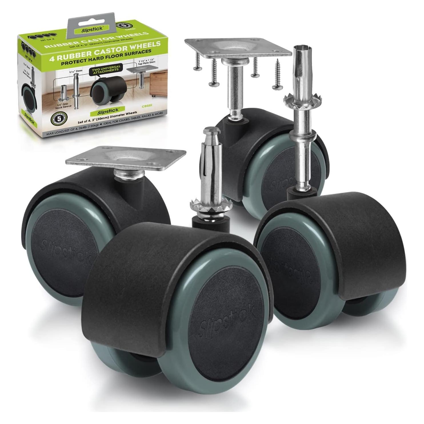 Ruedas de Goma Slipstick CB681 5/16" Montaje - Juego de 4