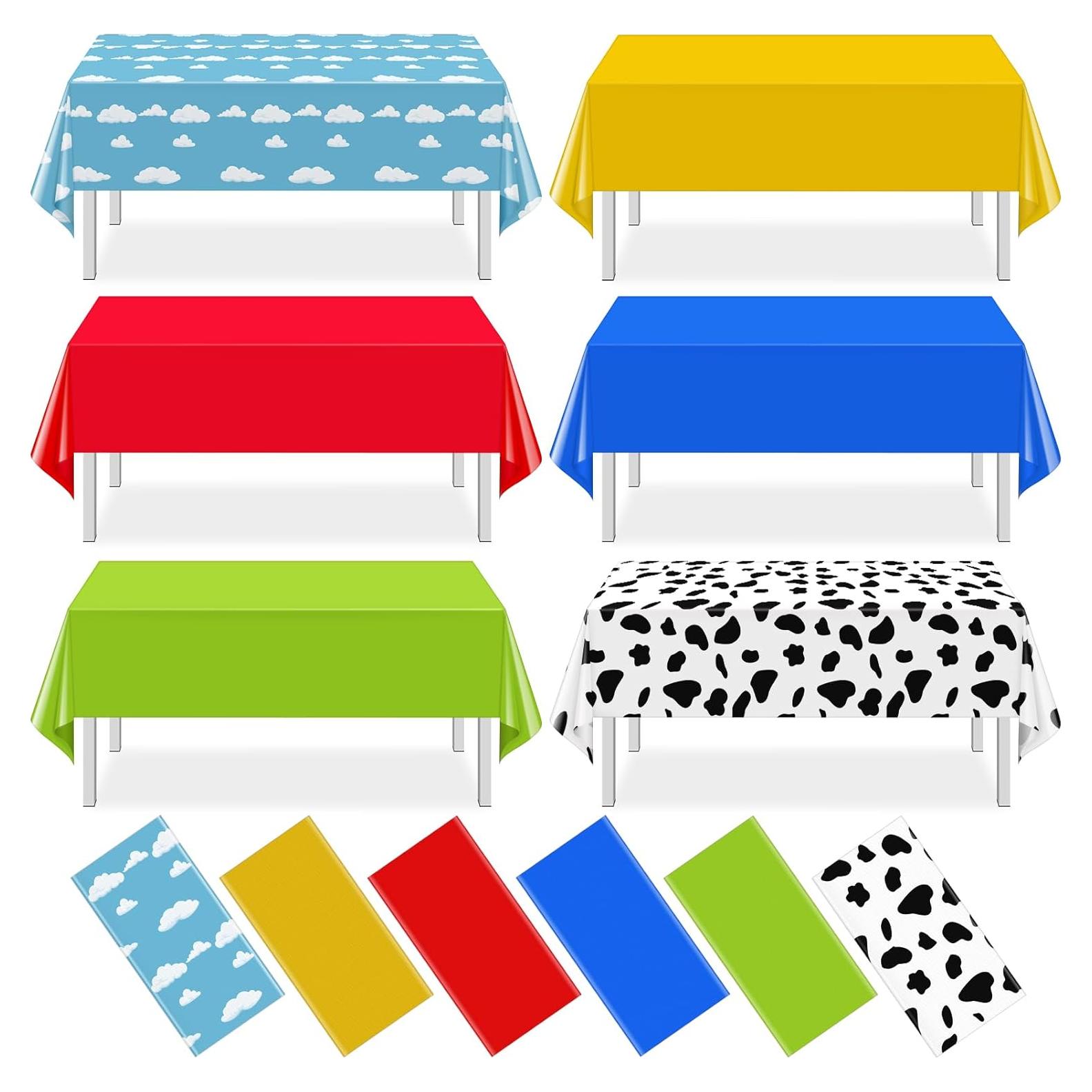 Paquete de 6 Manteles Rectangulares MASHAN Cielo Azul y Nubes