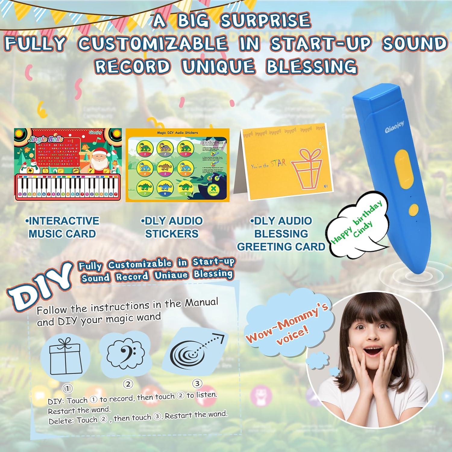 Póster Educativo Interactivo Qiaojoy de Dinosaurios 76x61cm