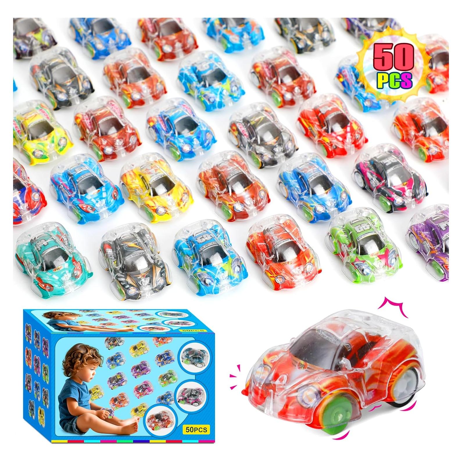 Worgree 50 Mini Coches de Retroceso para Niños 4-12 Años