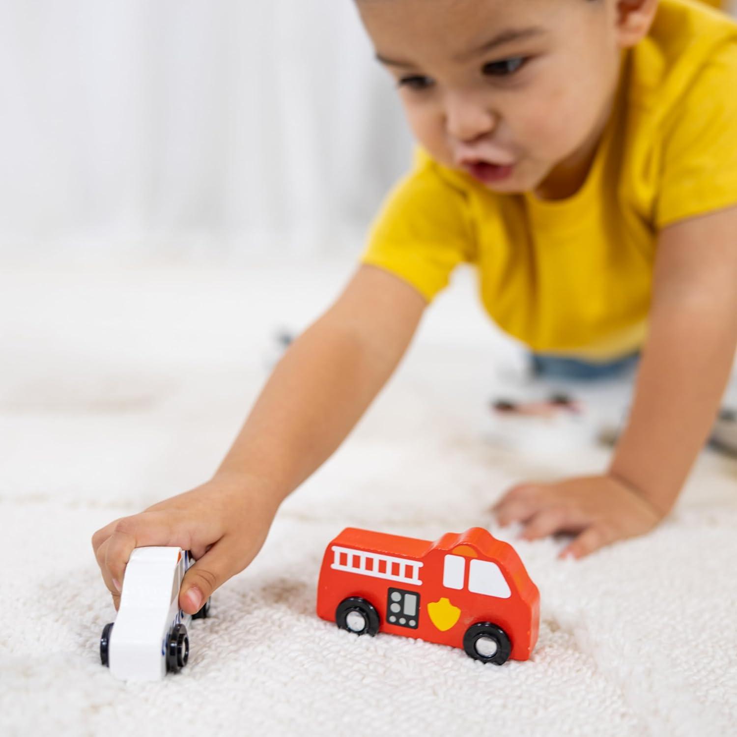 Juego de Vehículos de Madera Melissa & Doug - 9 Piezas