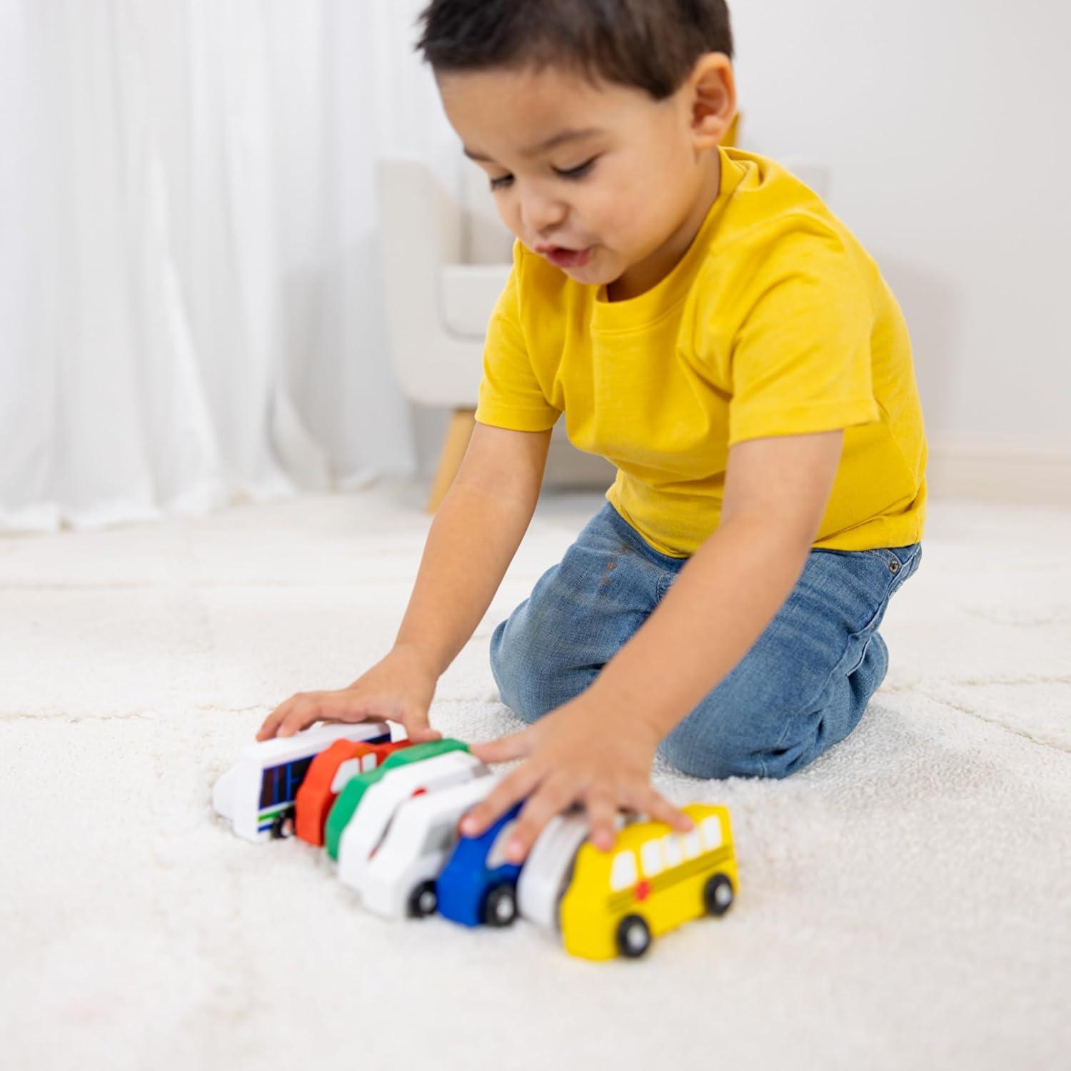 Juego de Vehículos de Madera Melissa & Doug - 9 Piezas