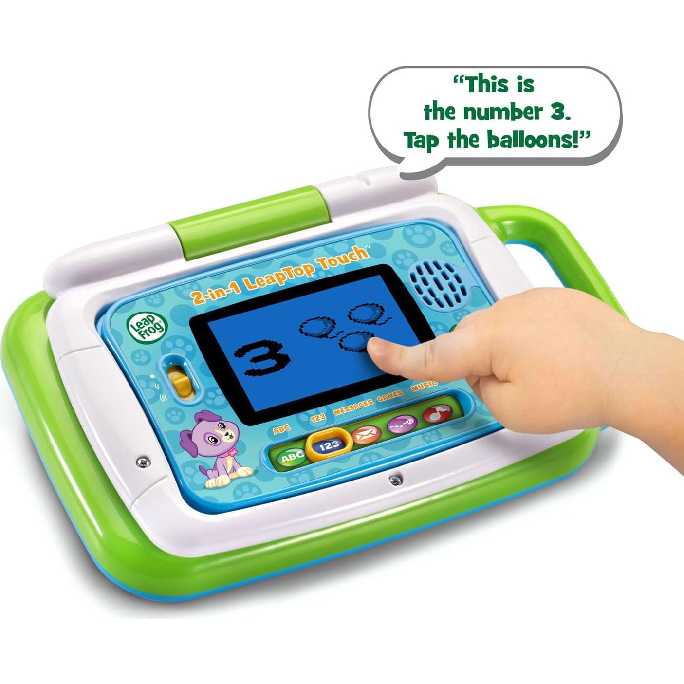 LeapFrog LeapTop Touch 2-en-1 Verde - Laptop y Tableta Infantil