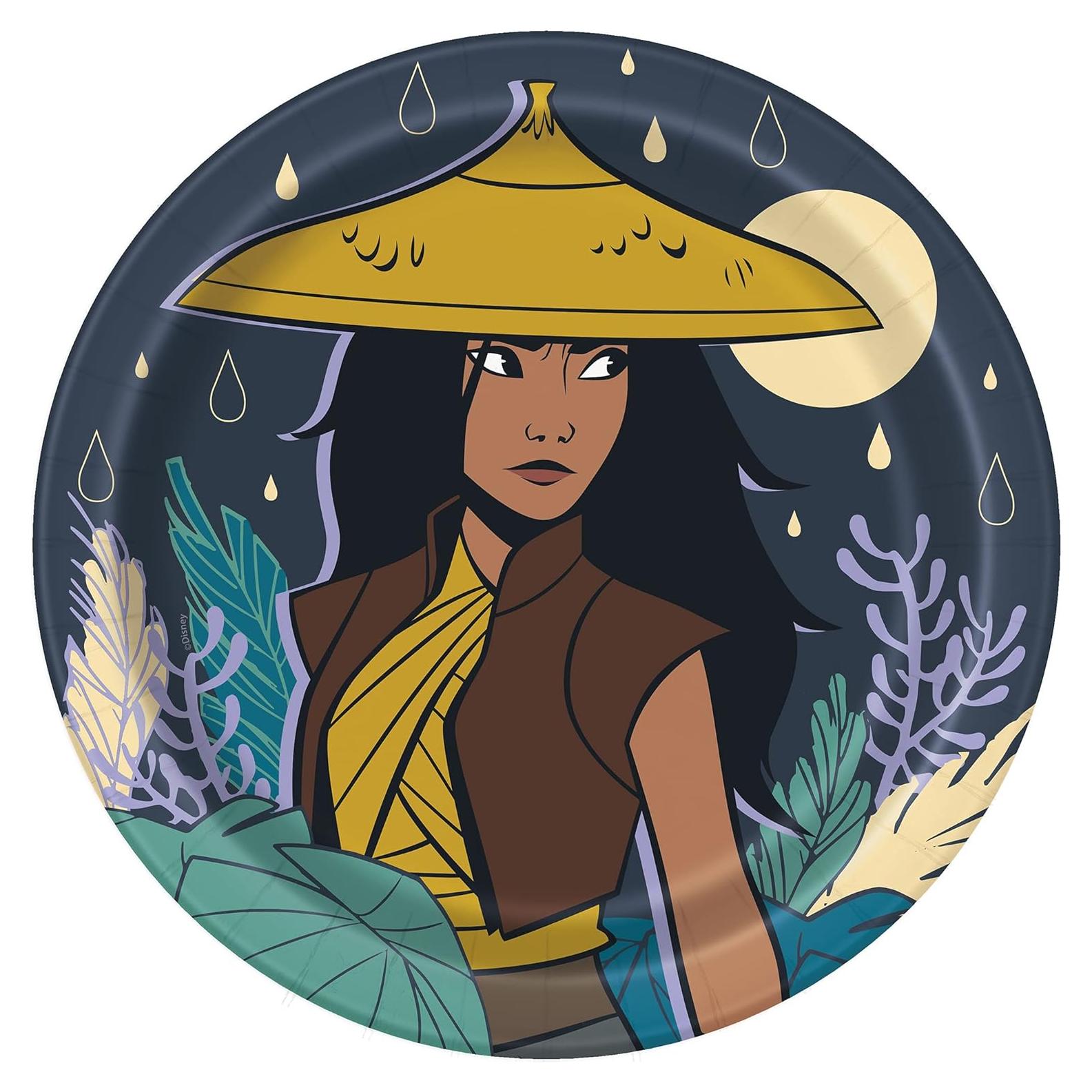 Platos de Papel Desechables Únicos Multicolor 22.86 cm - 8 Pcs