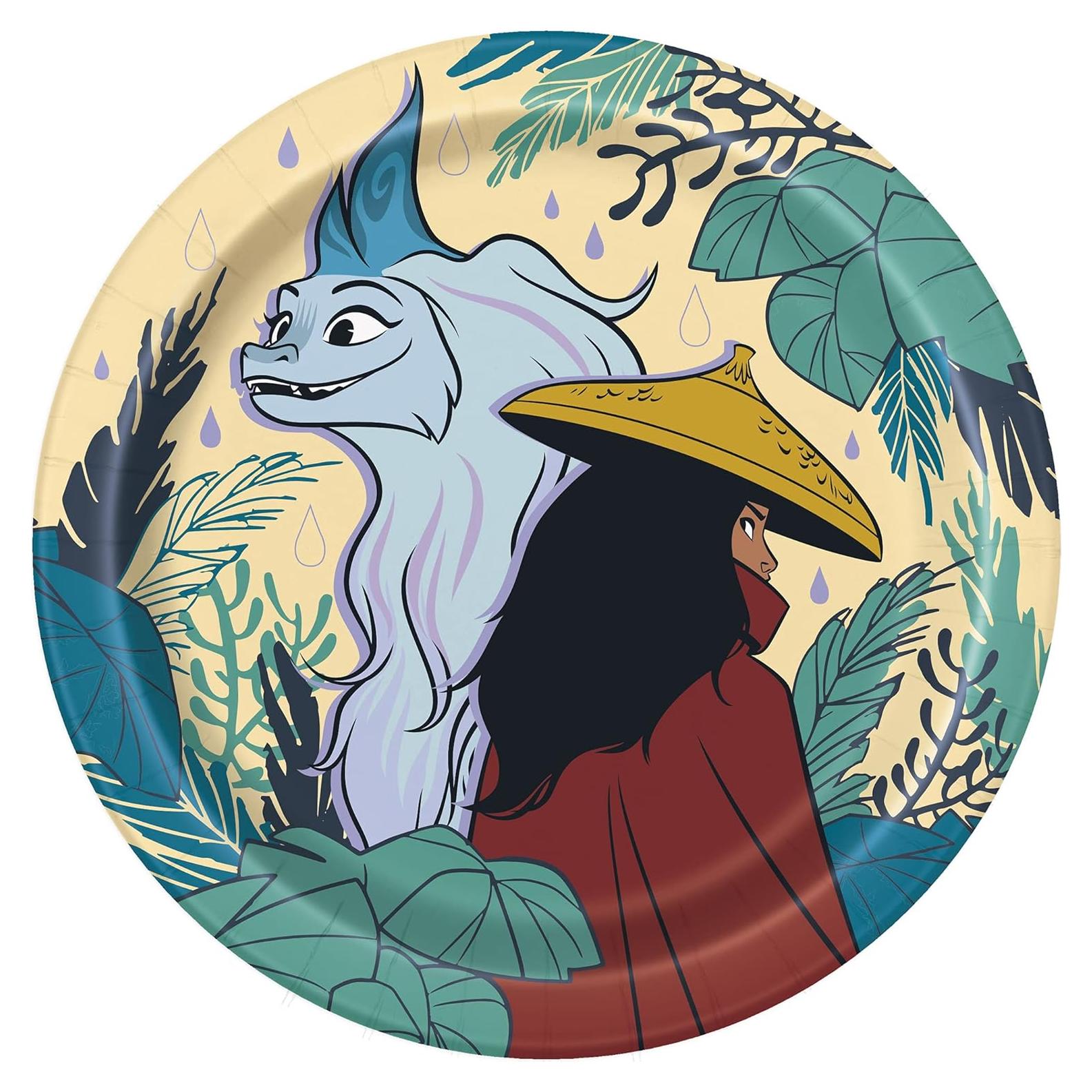 Platos de Papel Desechables Multicolor 17.5 cm - 8 Pcs