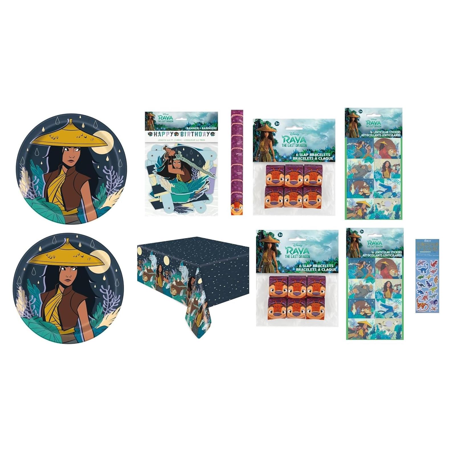 Suministros Fiesta Cumpleaños Raya y el Último Dragón 16 Platos