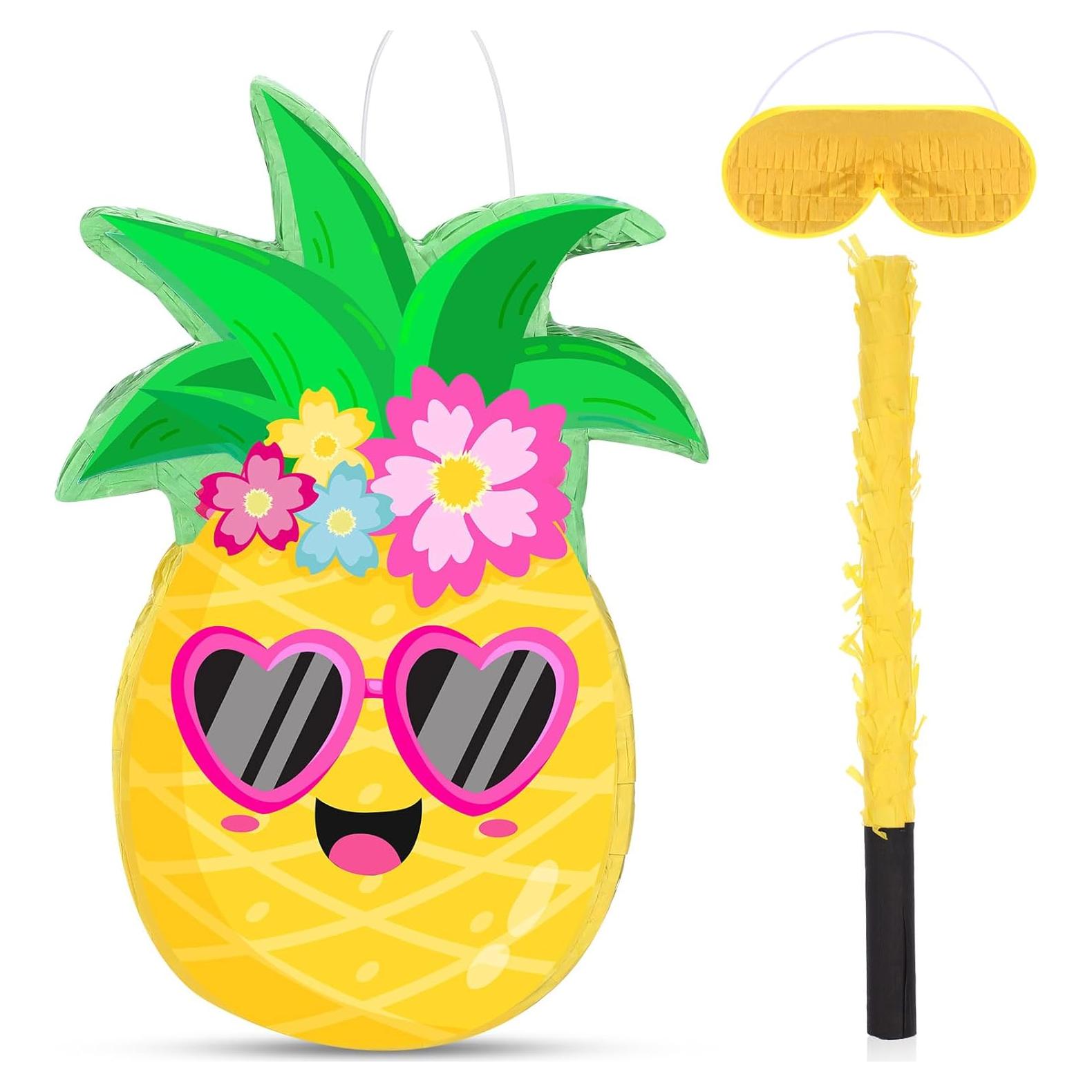 Piñata de Piña Threan 42x28.5 cm con Bate y Venda