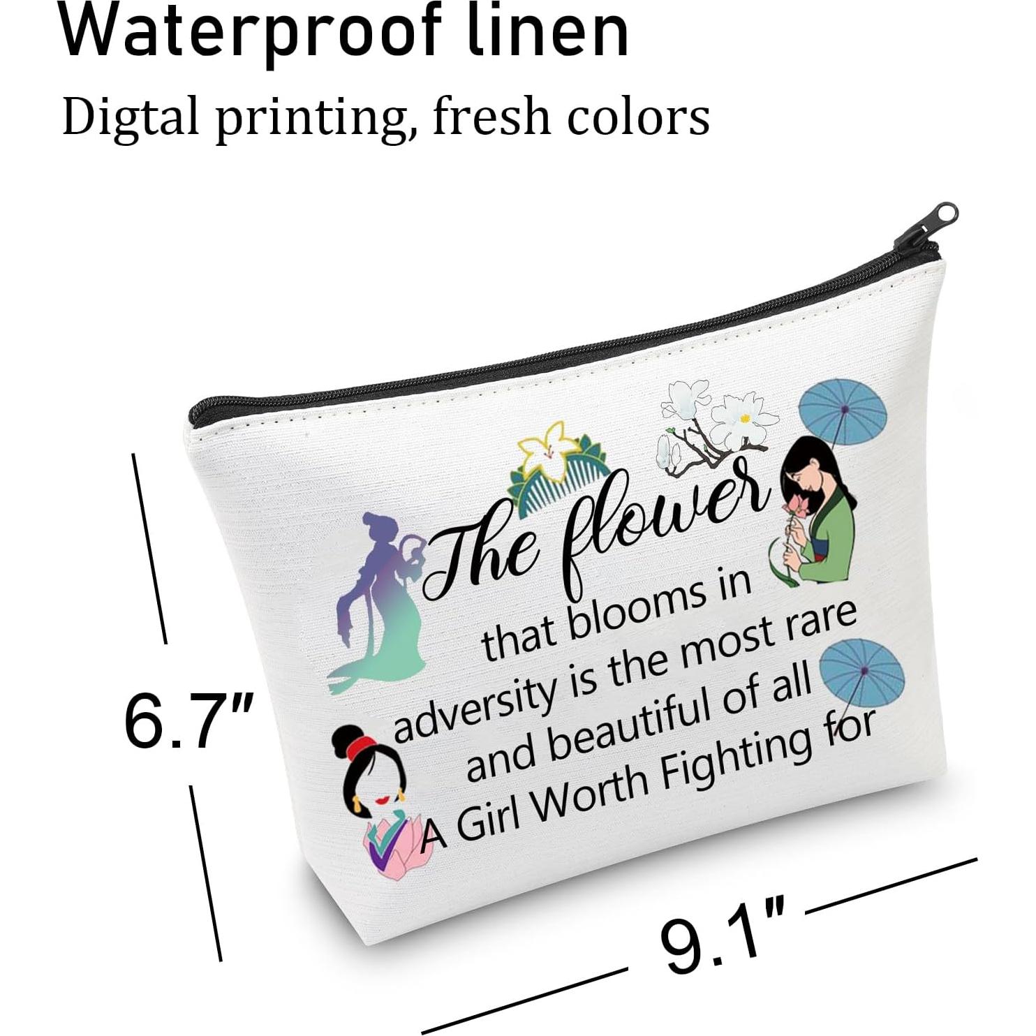 Bolsa de Maquillaje Princesa Mulan 23.1x17x5.3cm Impermeable