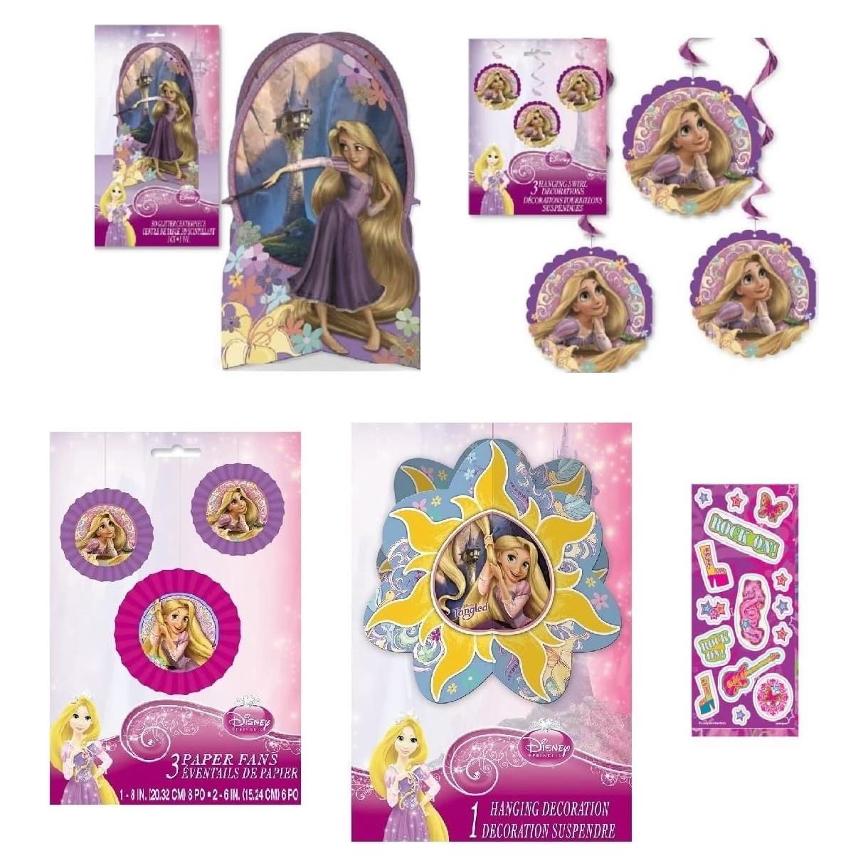 Suministros Fiesta Cumpleaños Princesa Rapunzel 8 Piezas