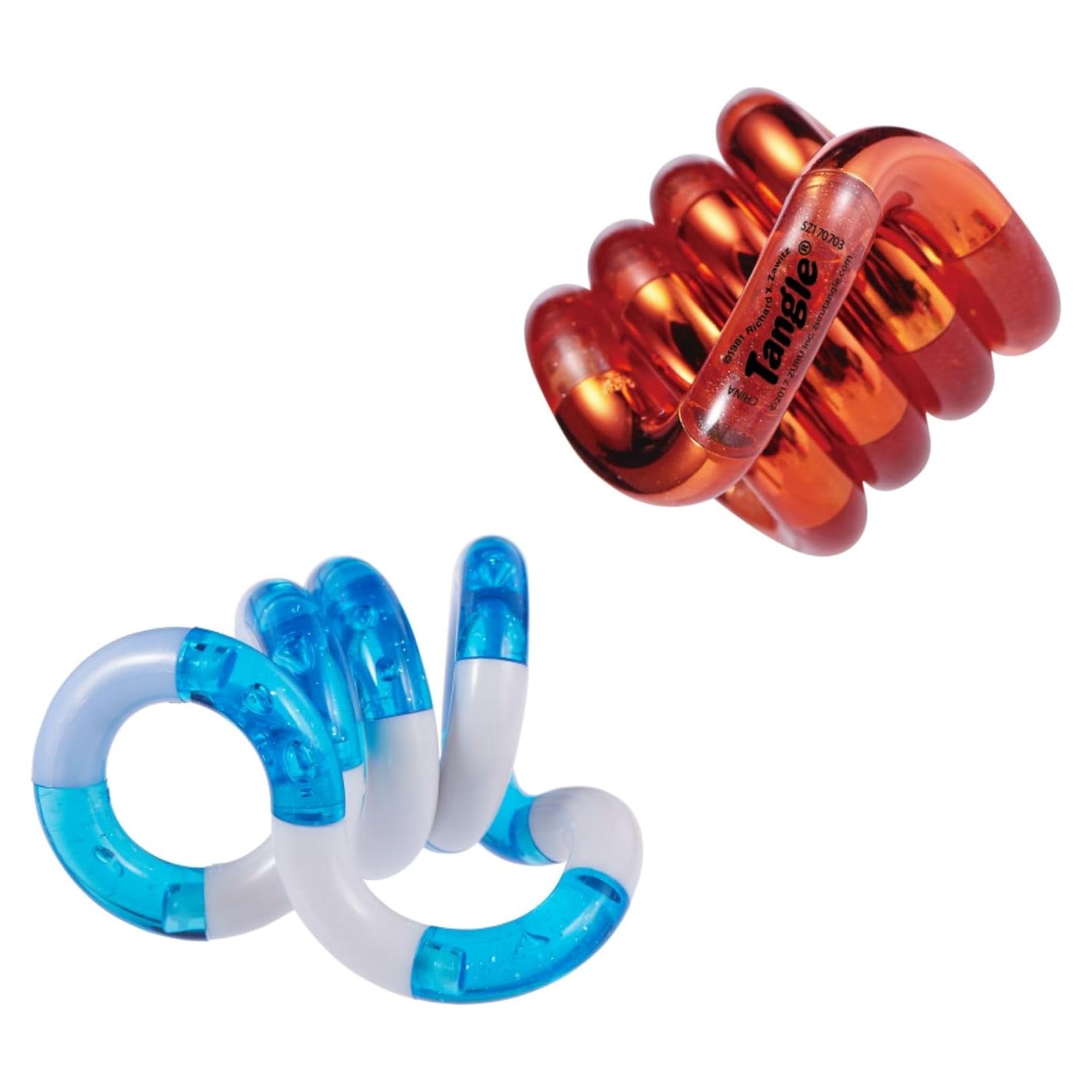 Tangle Jr. Crush 2-Pack Antiestrés Fuego y Hielo - Juguetes Sensitivos