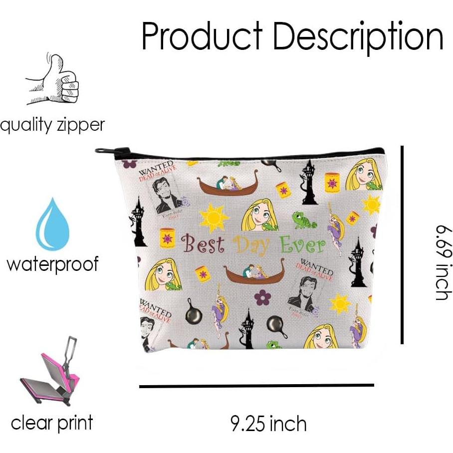 Bolsa de Maquillaje Cosmético MNIGIU Rapunzel 24.4x17.3cm