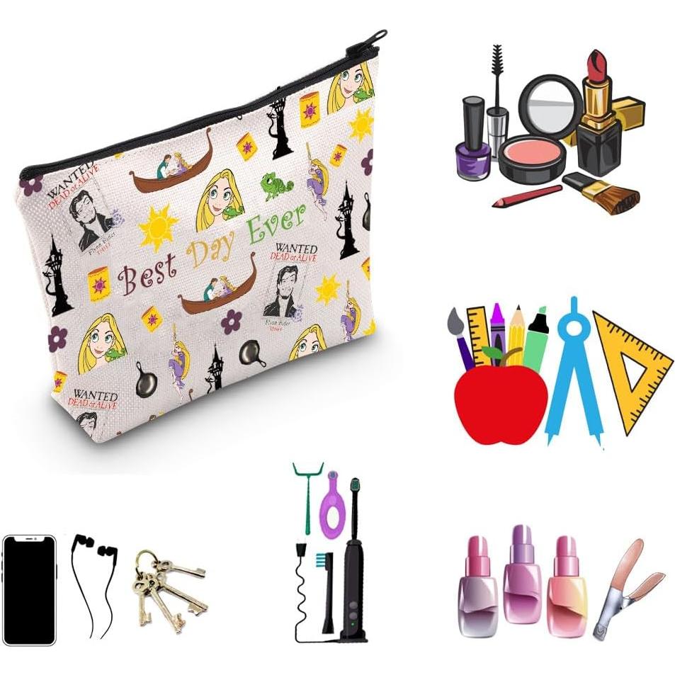 Bolsa de Maquillaje Cosmético MNIGIU Rapunzel 24.4x17.3cm
