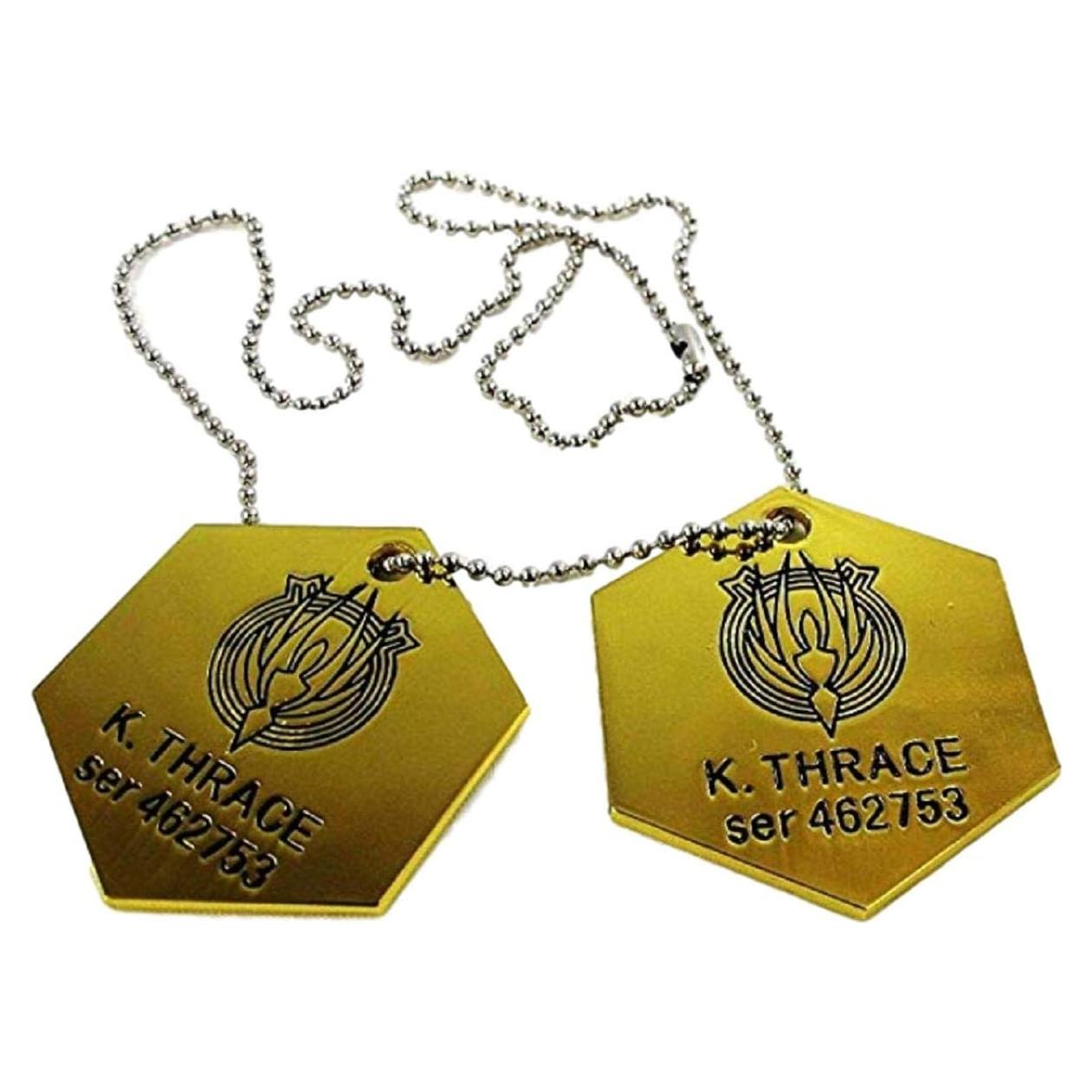 Collar de Placa de Perro Metal K. Thrace Battlestar Galactica