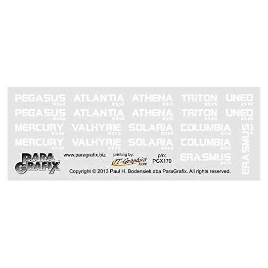 Calcomanías de Registro Battlestar Pegasus ParaGrafix PGX171