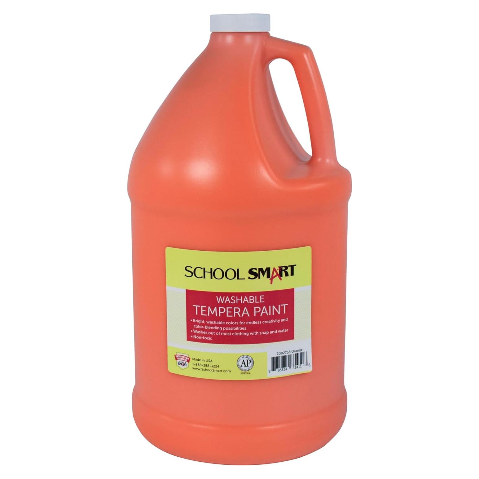 Pintura Tempera Lavable School Smart Naranja 3.78 L
