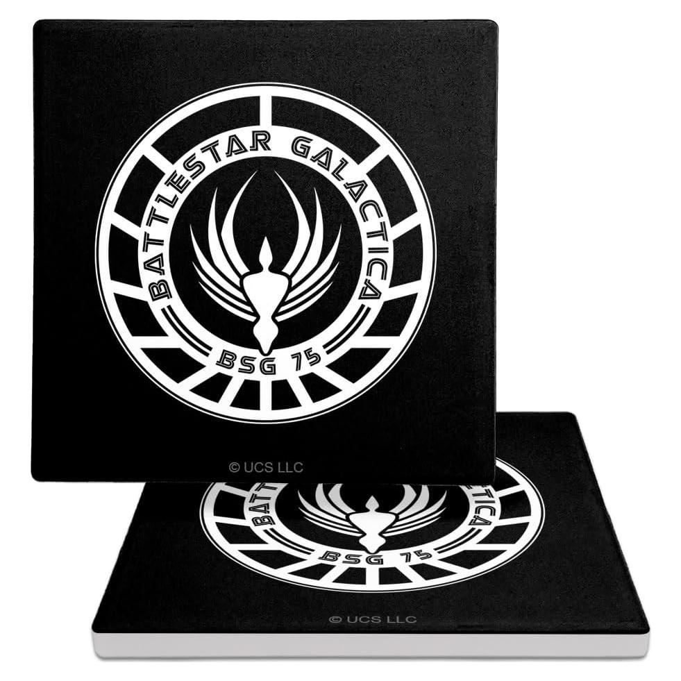 Set de 2 Posavasos Cuadrados Cerámica Battlestar Galactica 9.9 cm