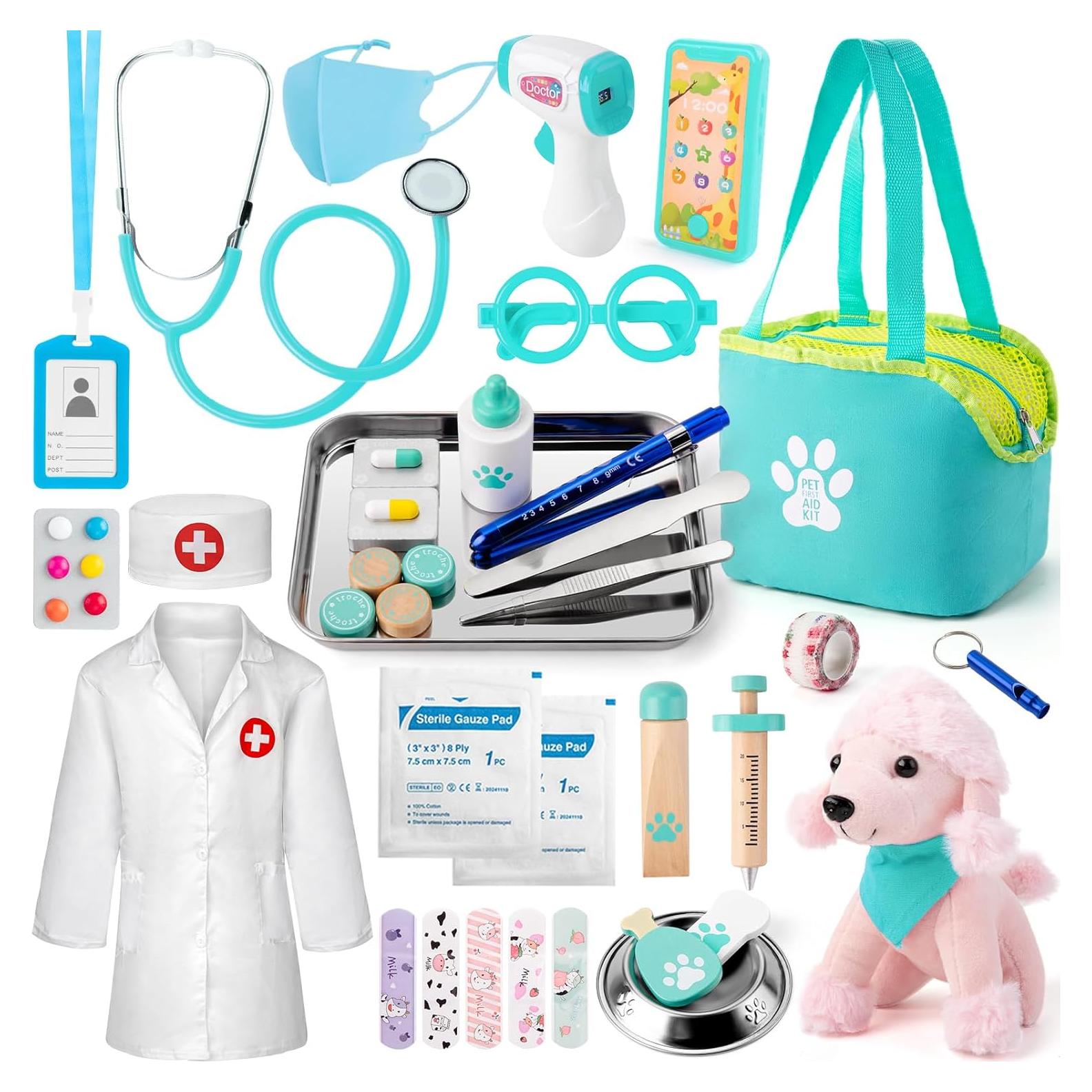 Kit de Doctor para Niños Sundaymot 37PC con Perro Juguete