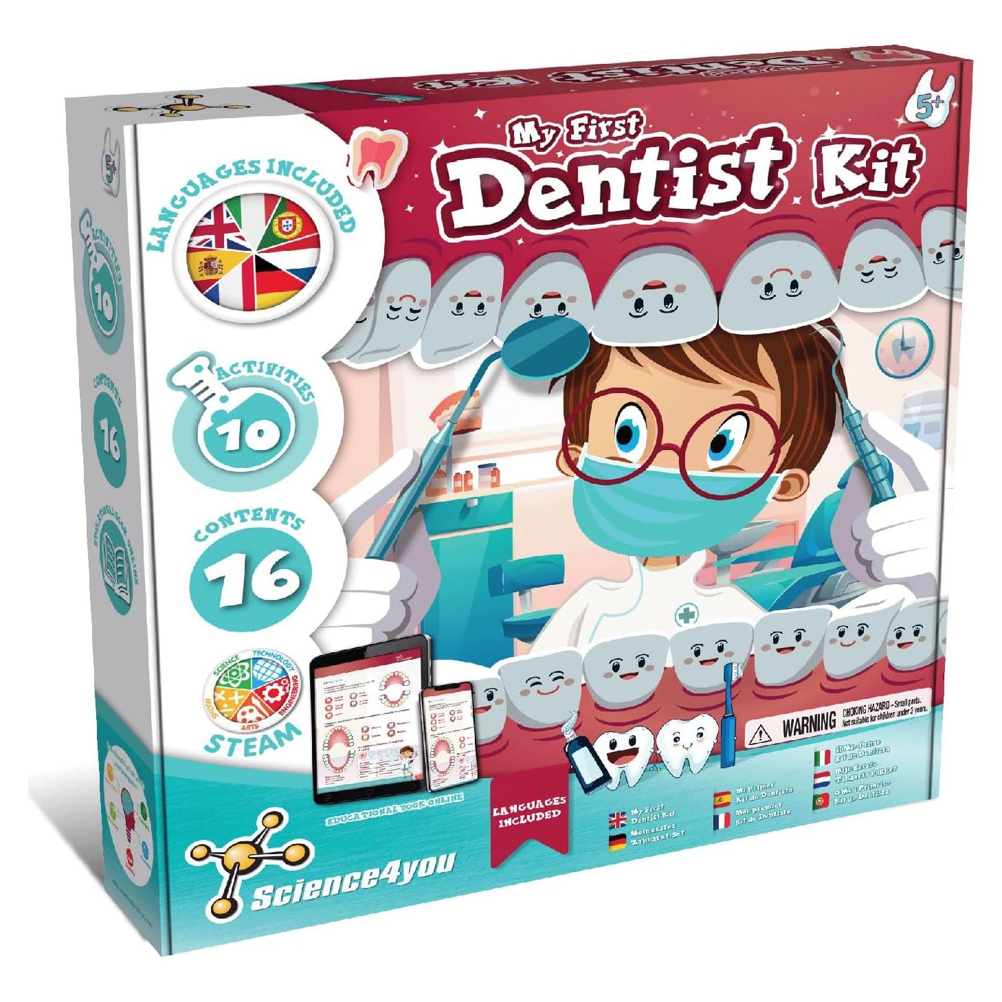 Kit de Dentista Science4you para Niños - 10 Actividades Educativas
