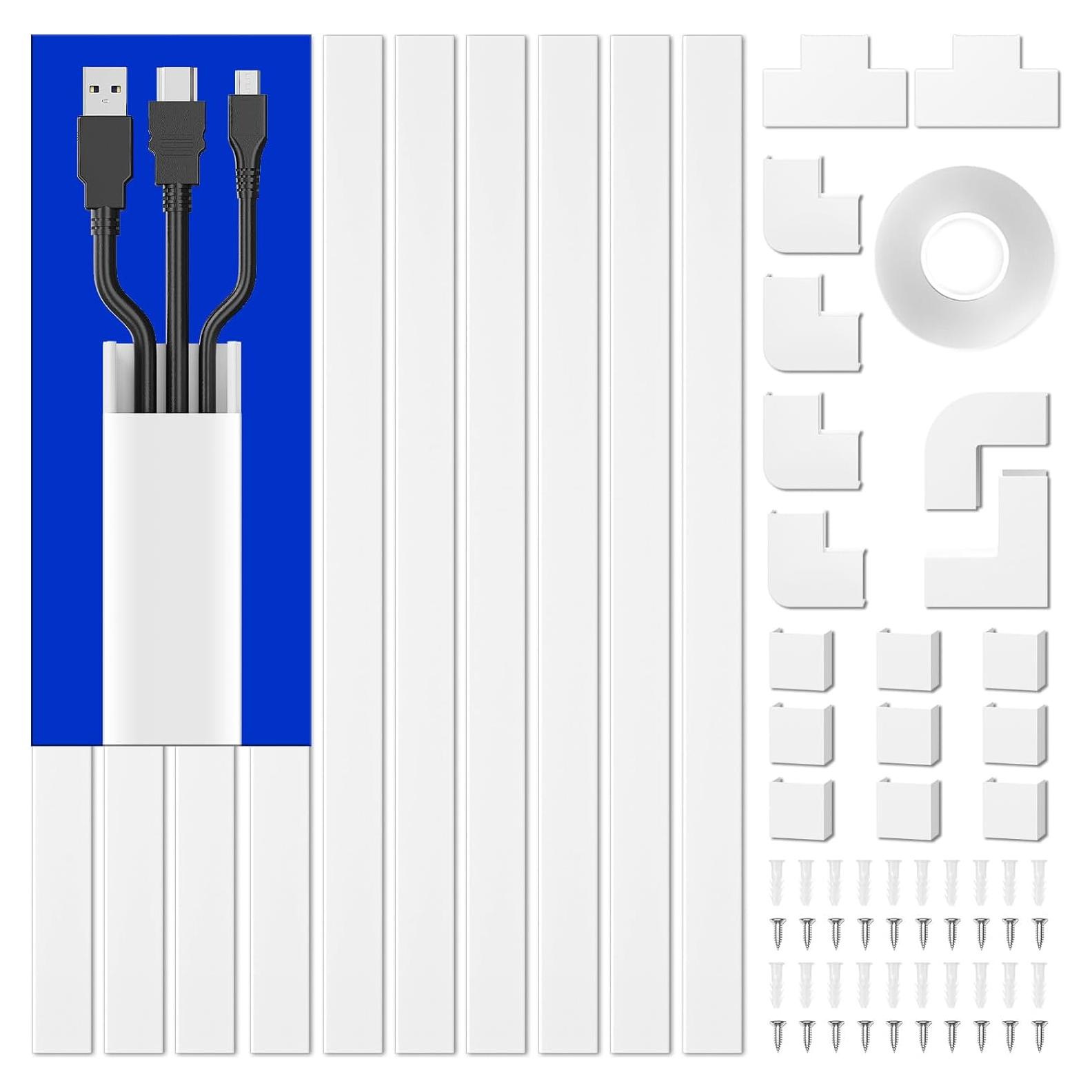 Kit Ocultador de Cables Delamu 398.78 cm Blanco