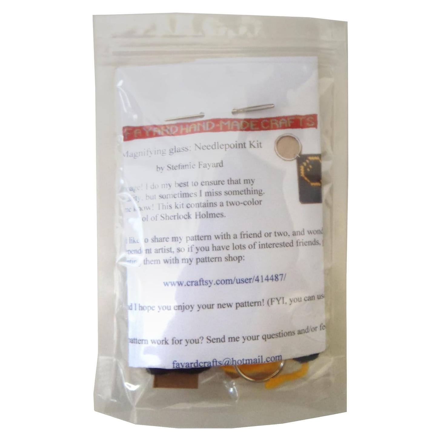 Kit de Punto de Cruz Sherlock Holmes - Malla Plástica y Hilo