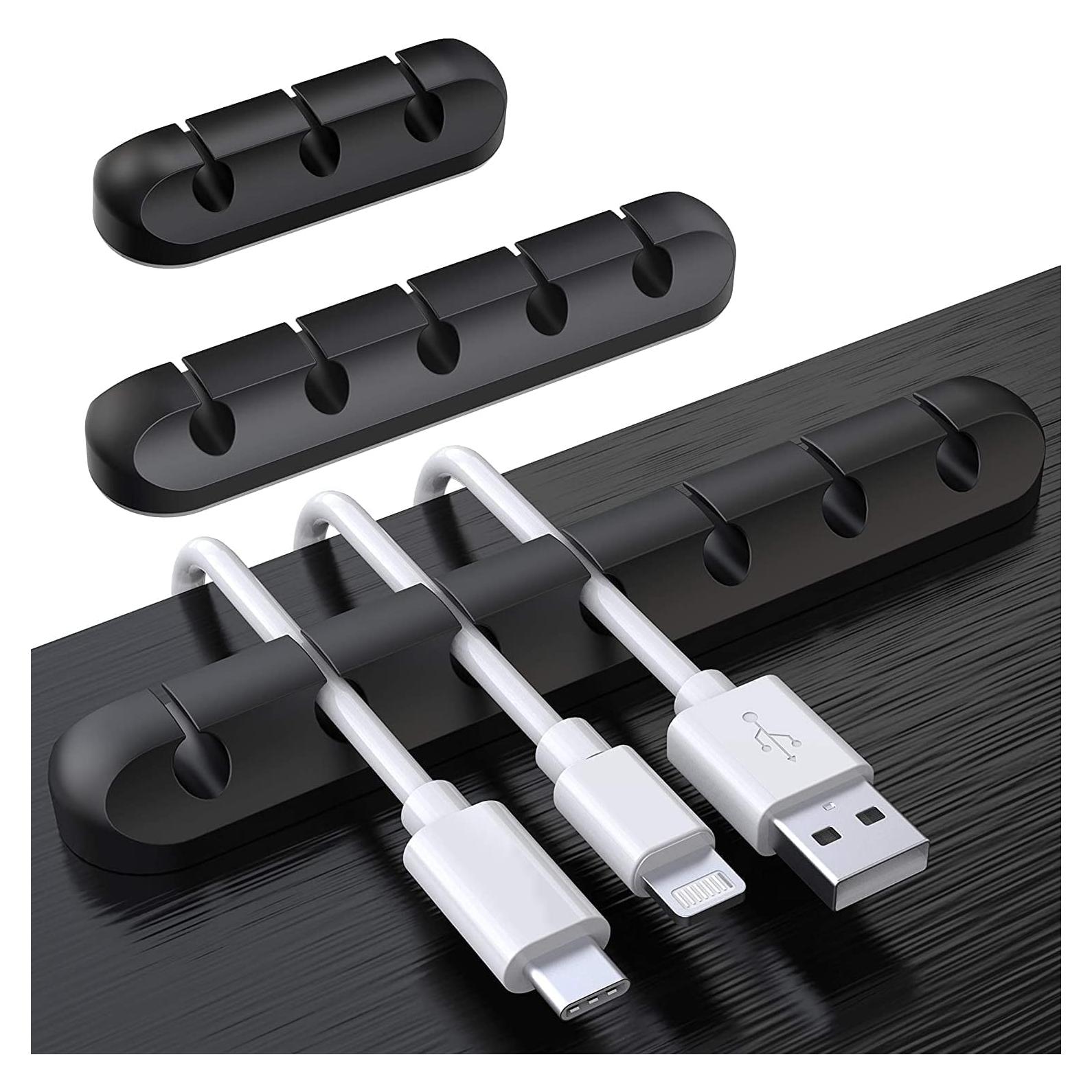 SOULWIT Clips Sujetacables Autoadhesivos Silicona 3 Pzas