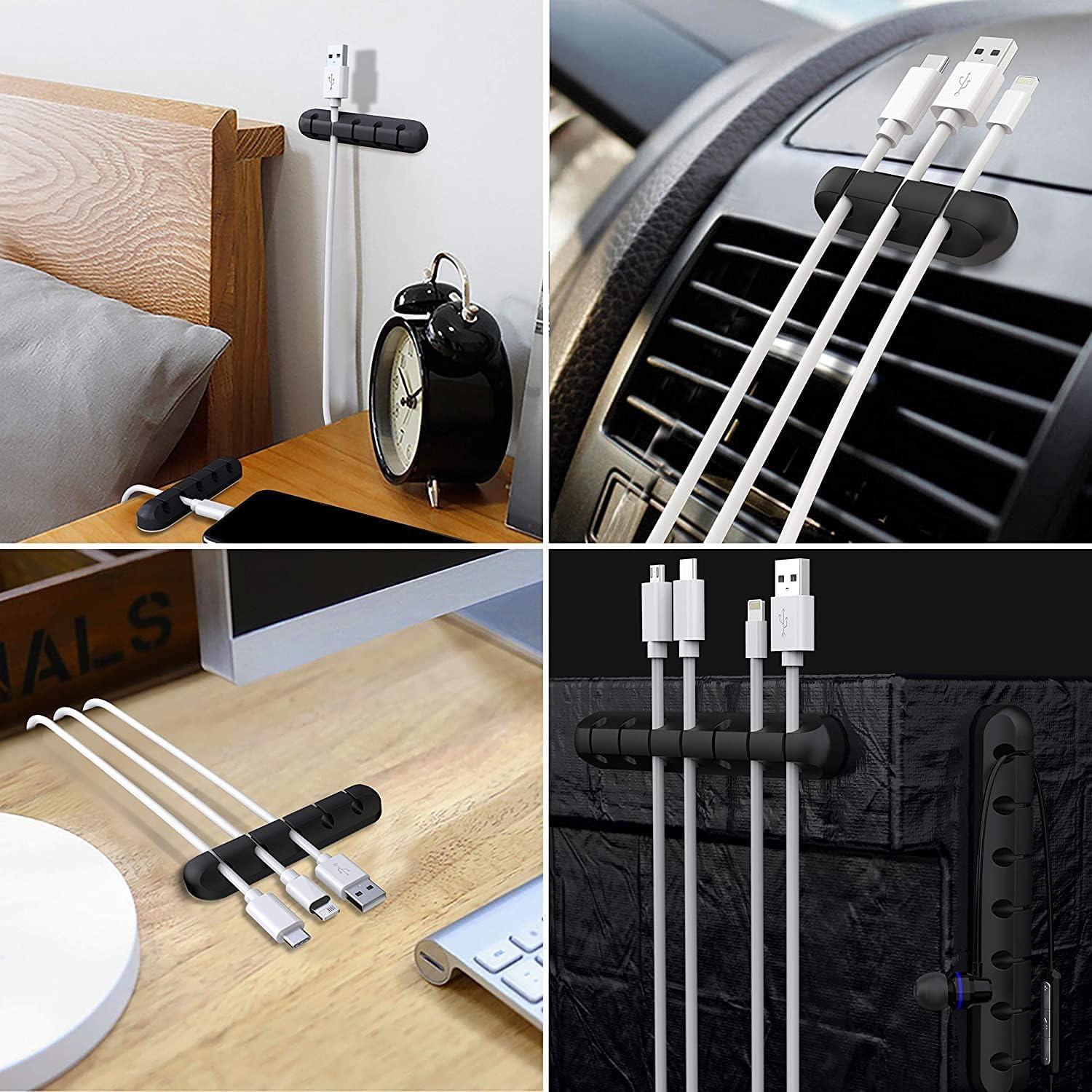 SOULWIT Clips Sujetacables Autoadhesivos Silicona 3 Pzas